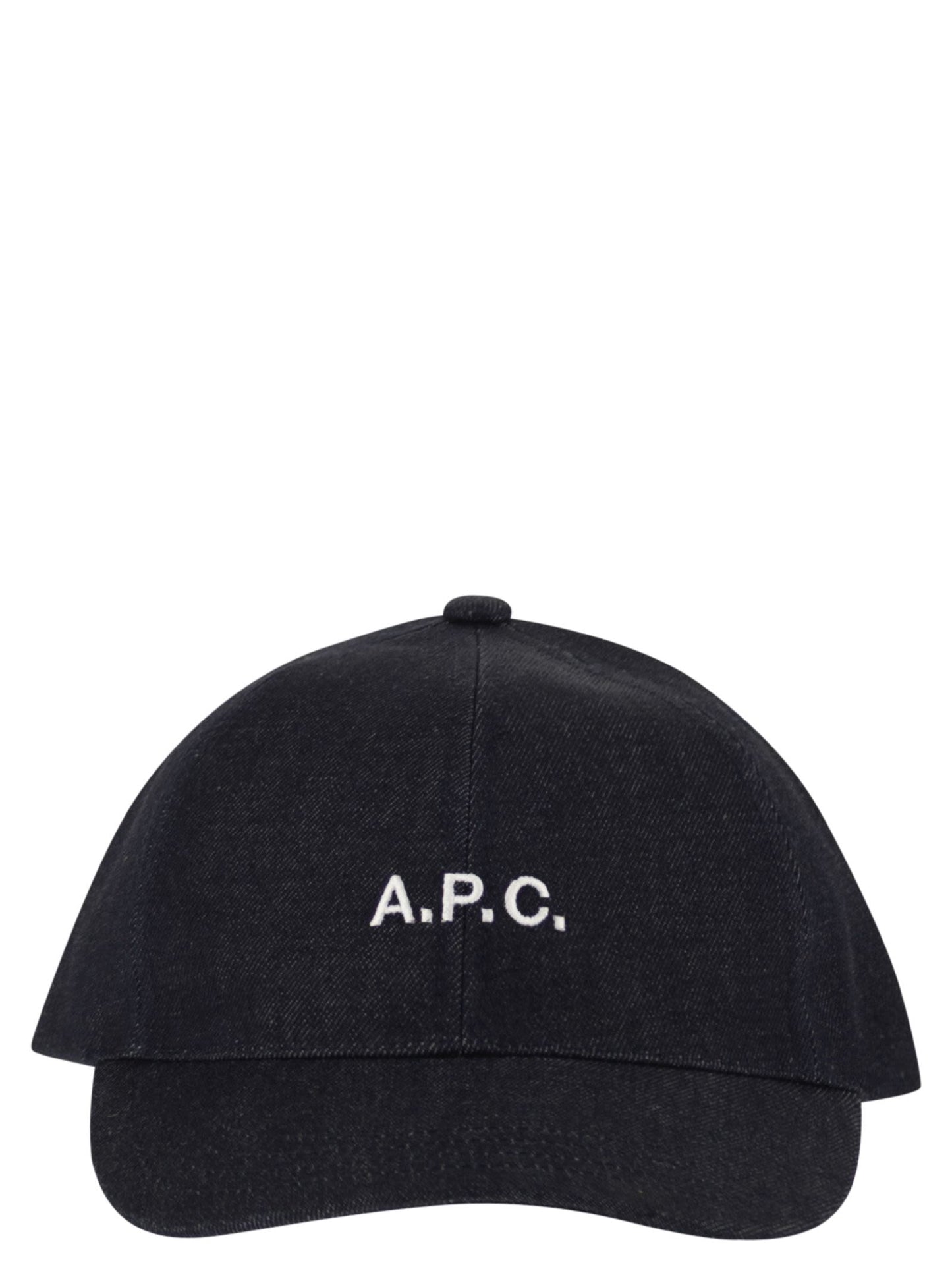 A.P.C. Men Cotton Denim Cap With Embroidered Logo A.P.C.