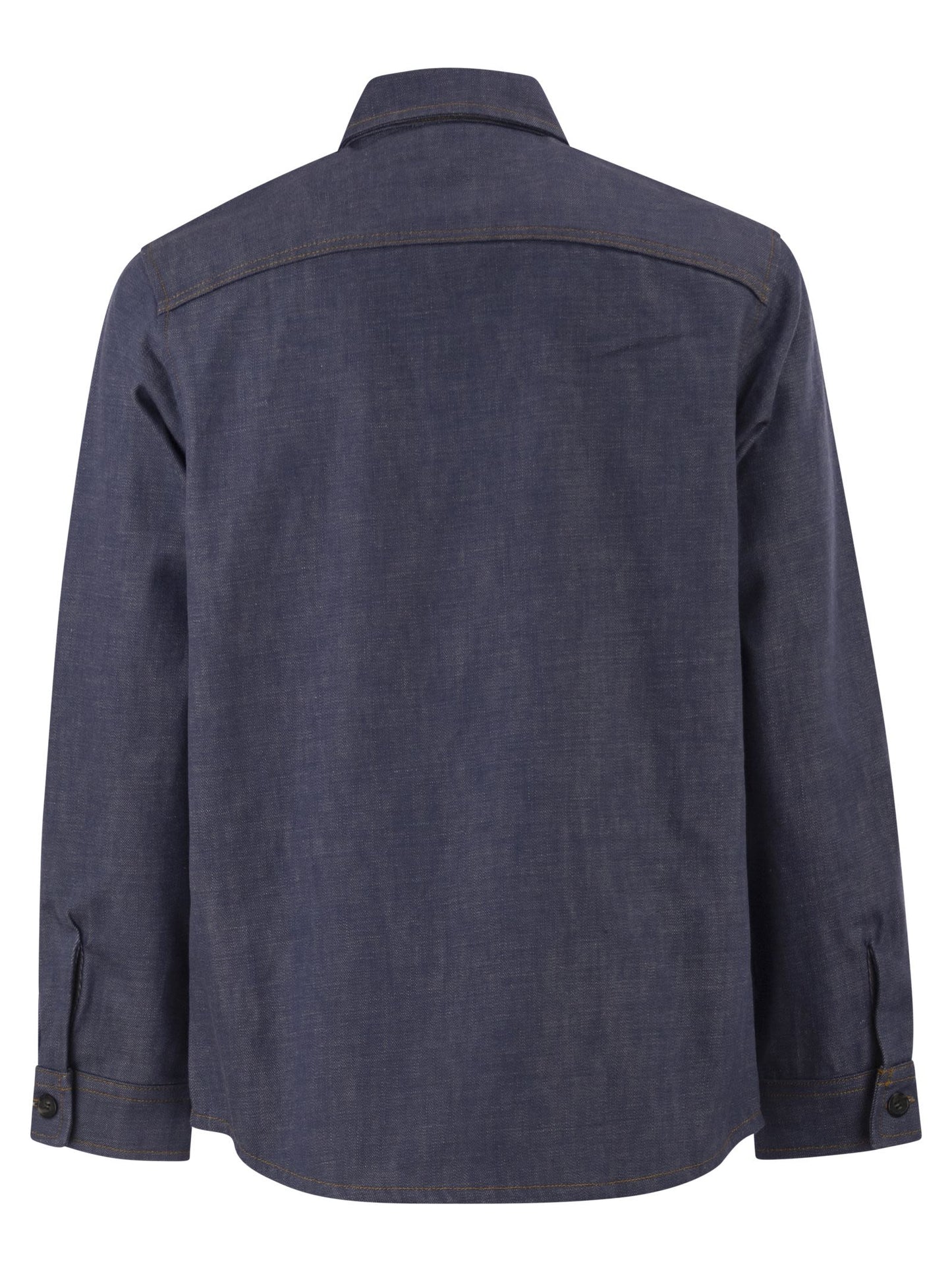 A.P.C. Men Cotton Denim Shirt With Patch Pockets A.P.C.