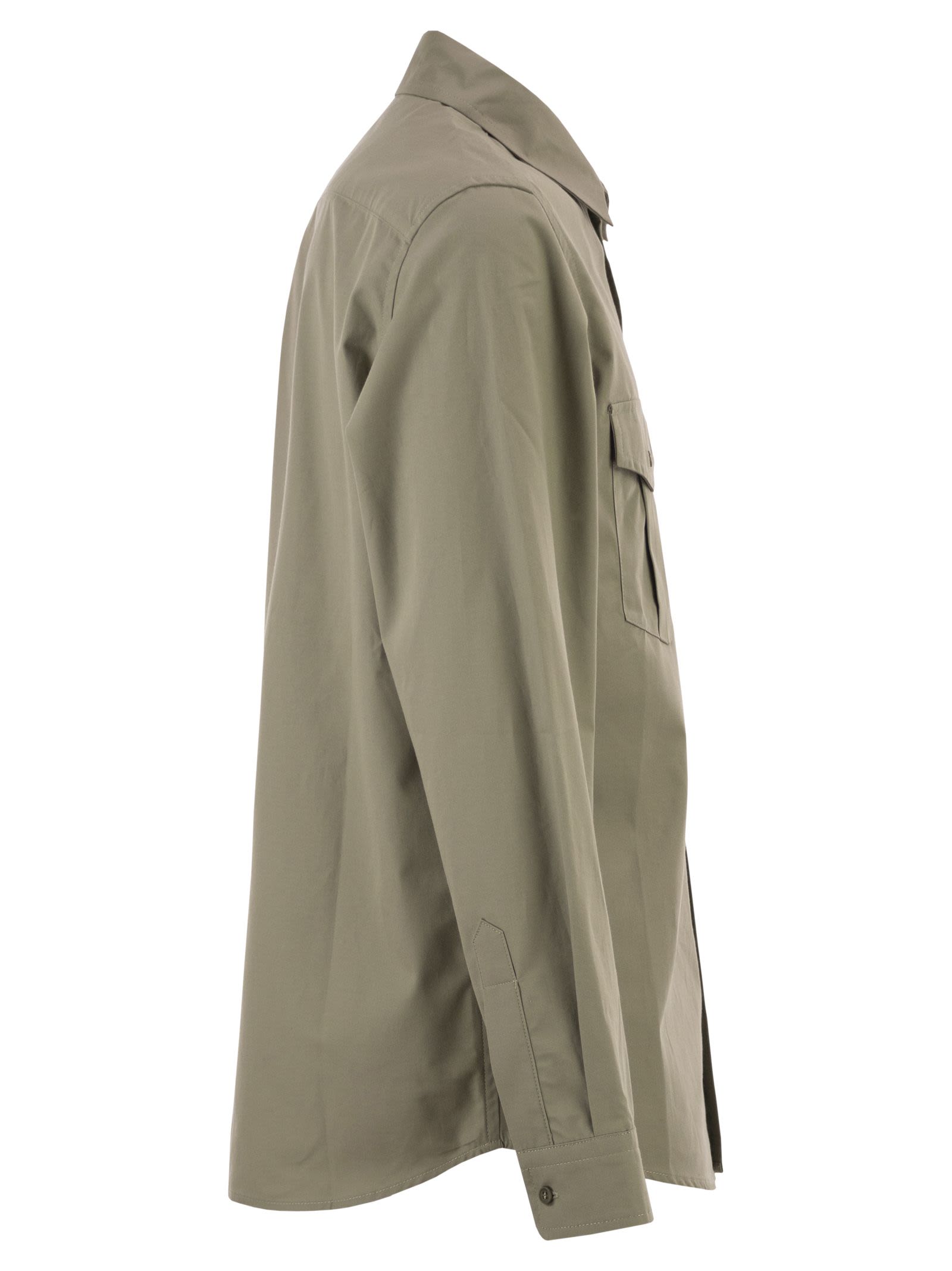 A.P.C. Men Cotton Utility Shirt With Patch Pockets A.P.C.