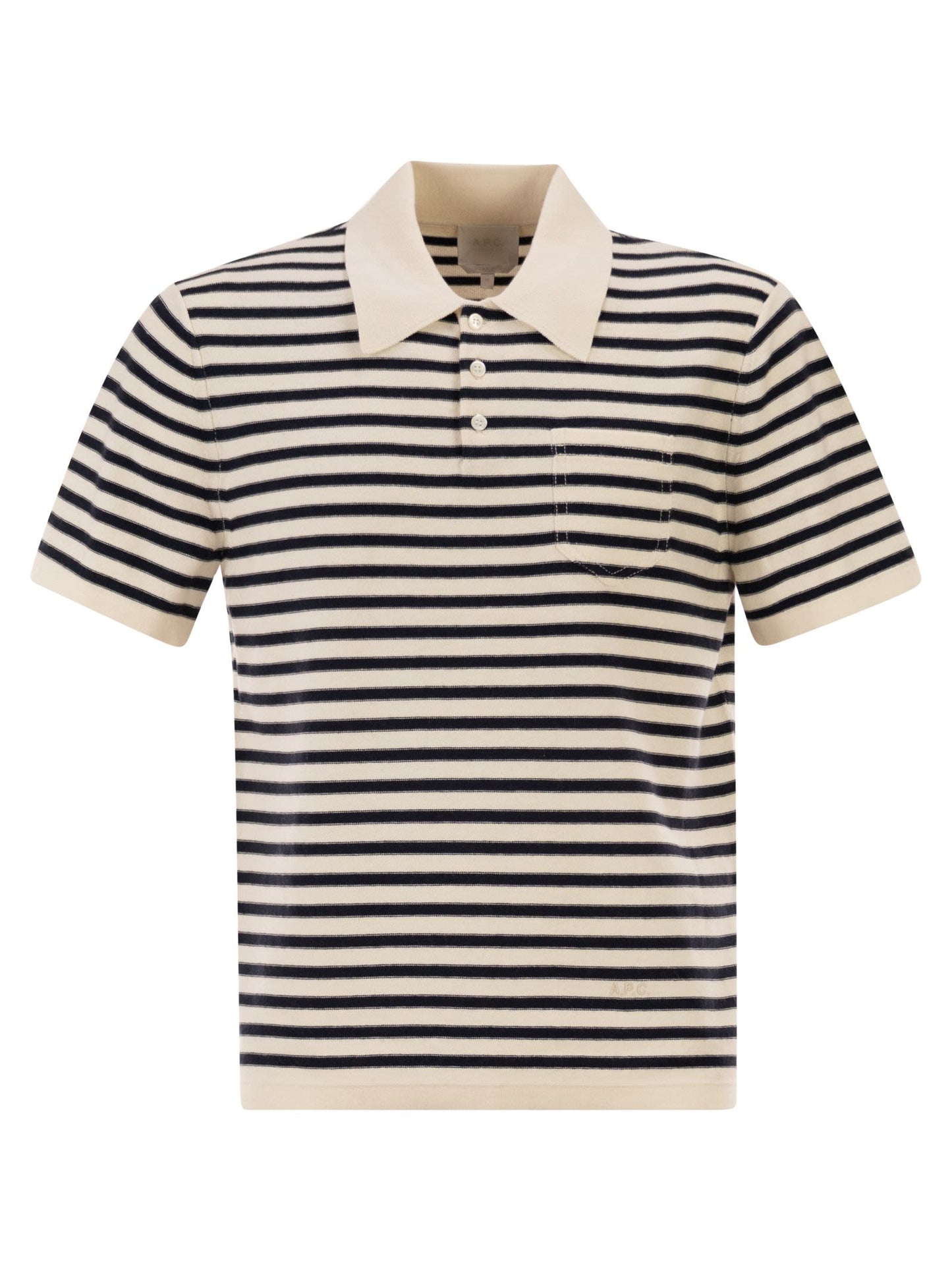 A.P.C. Men Eliot - Striped Polo Shirt In Cotton And Cashmere Blend A.P.C.
