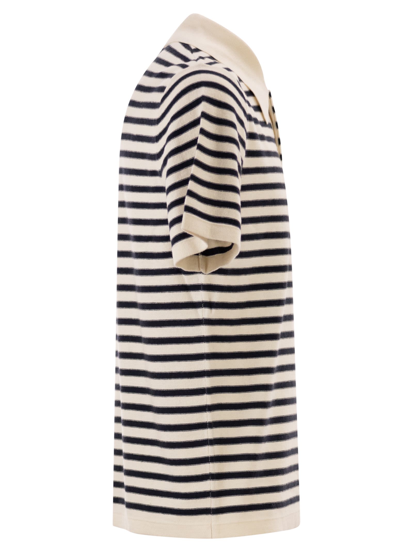 A.P.C. Men Eliot - Striped Polo Shirt In Cotton And Cashmere Blend A.P.C.