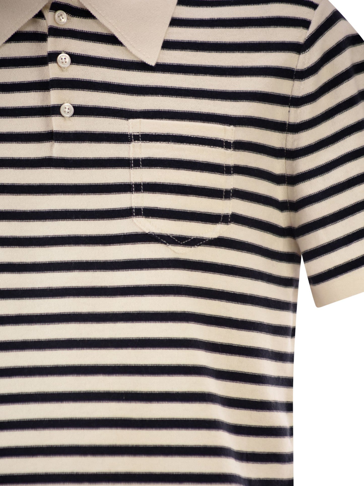 A.P.C. Men Eliot - Striped Polo Shirt In Cotton And Cashmere Blend A.P.C.