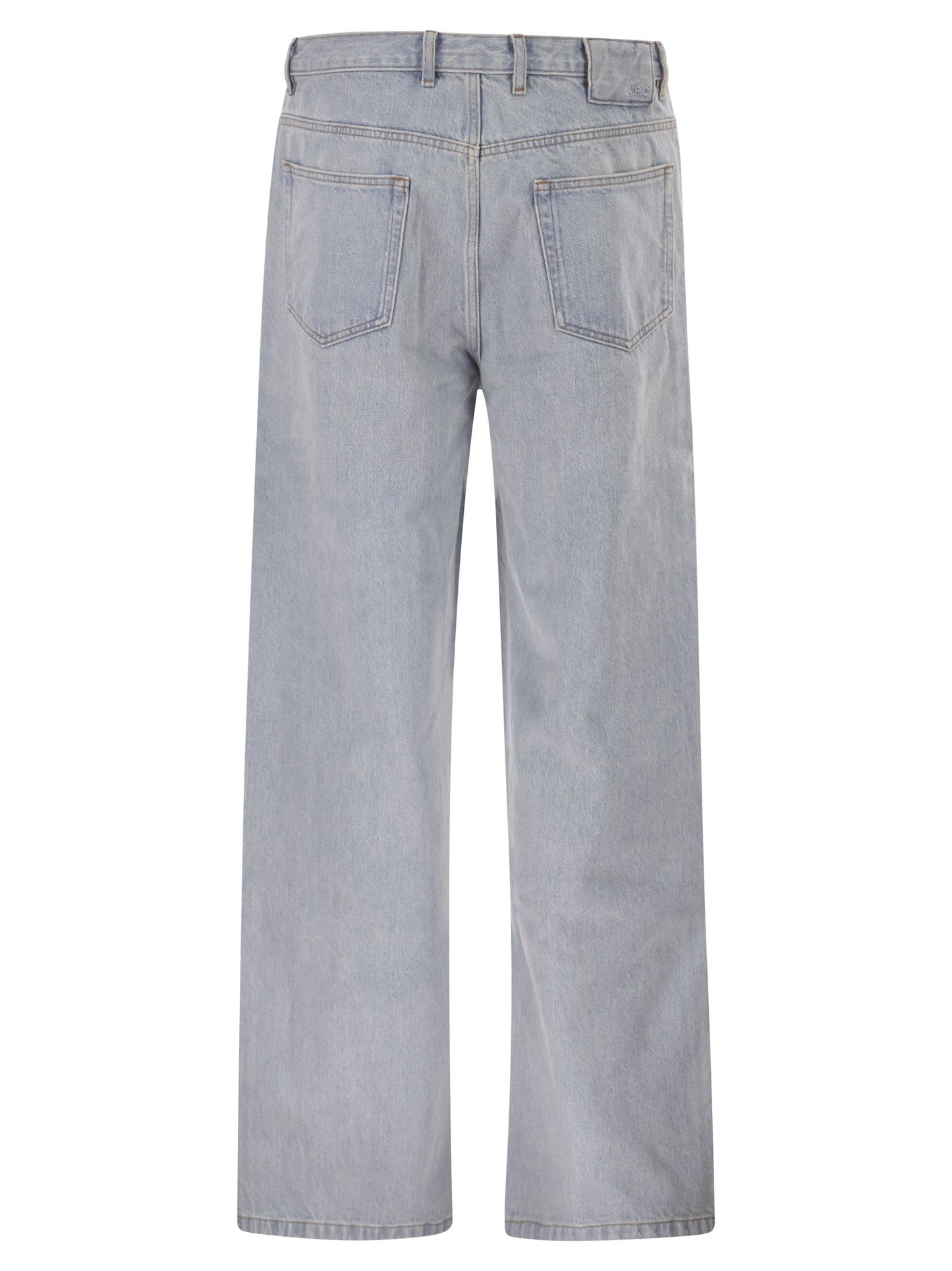 A.P.C. Men Washed Cotton Denim Wide-Leg Jeans A.P.C.