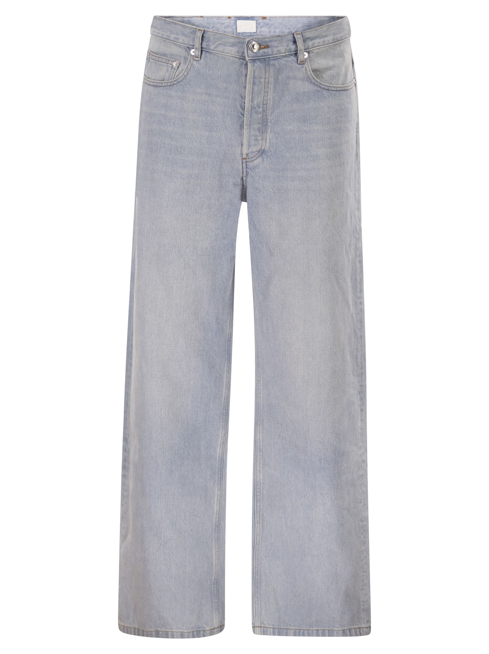 A.P.C. Men Washed Cotton Denim Wide-Leg Jeans A.P.C.