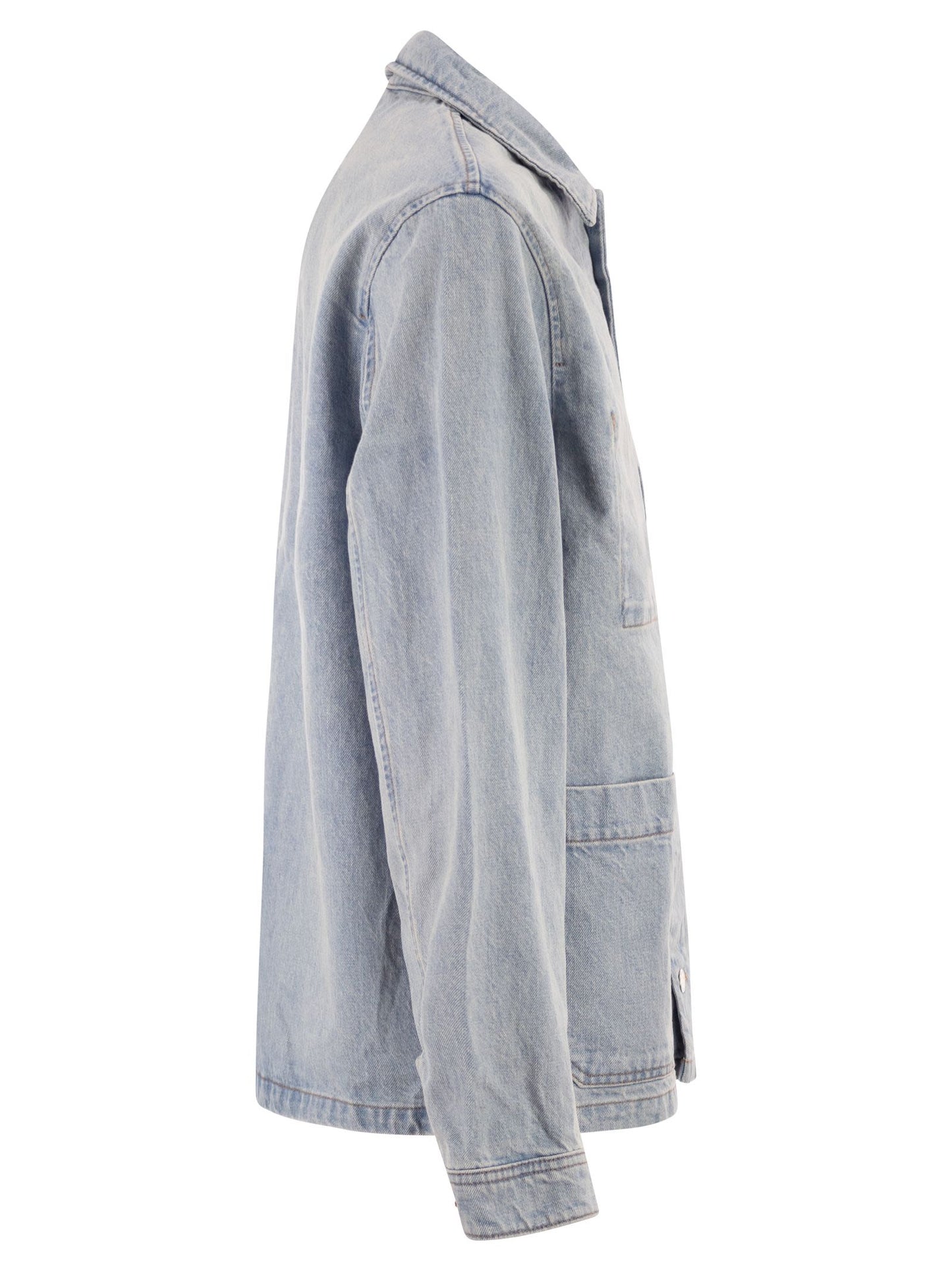 A.P.C. Men Cotton Denim Jacket With Patch Pockets A.P.C.