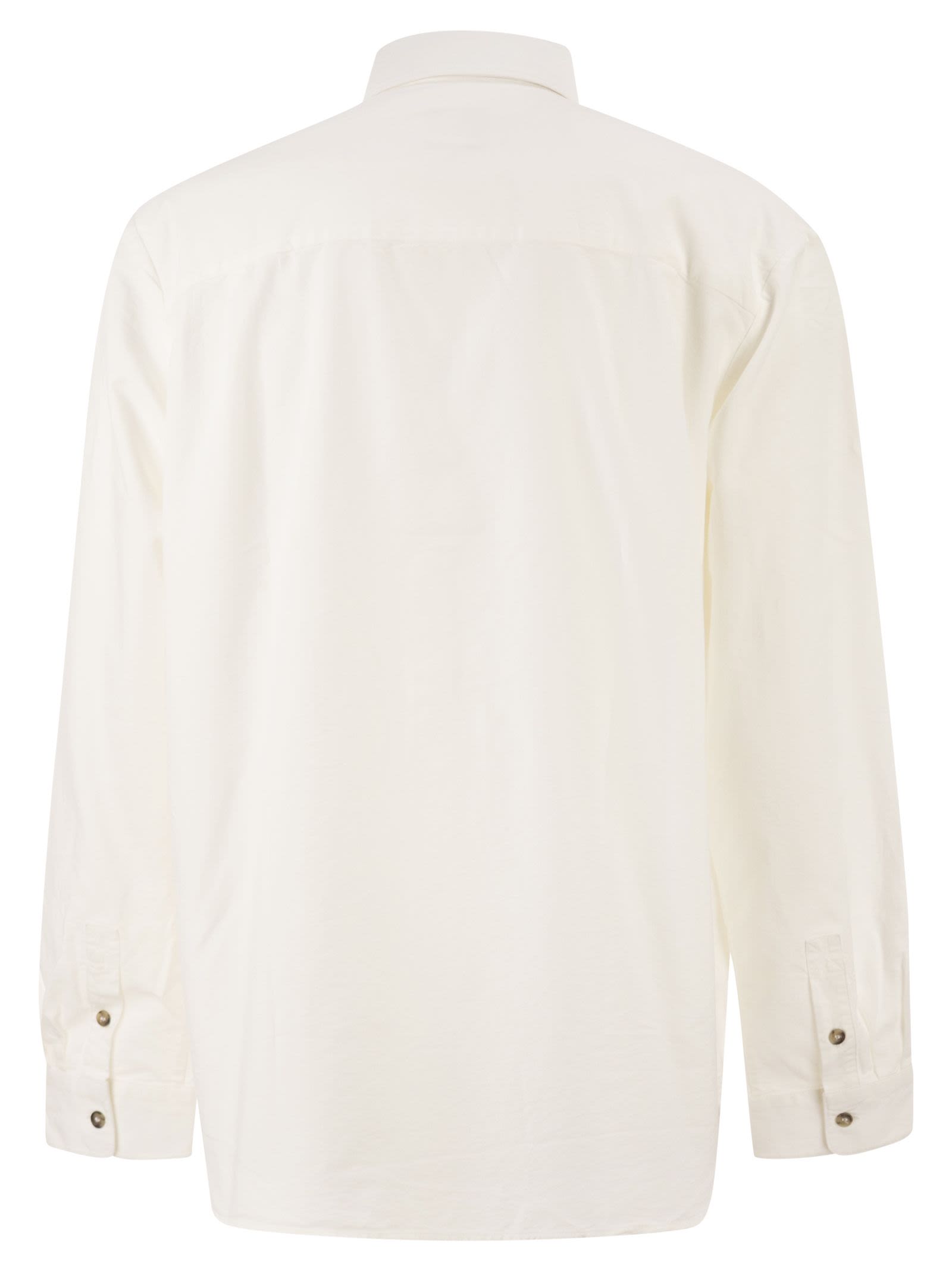 A.P.C. Men Cotton Button-Down Shirt With Embroidered Logo A.P.C.