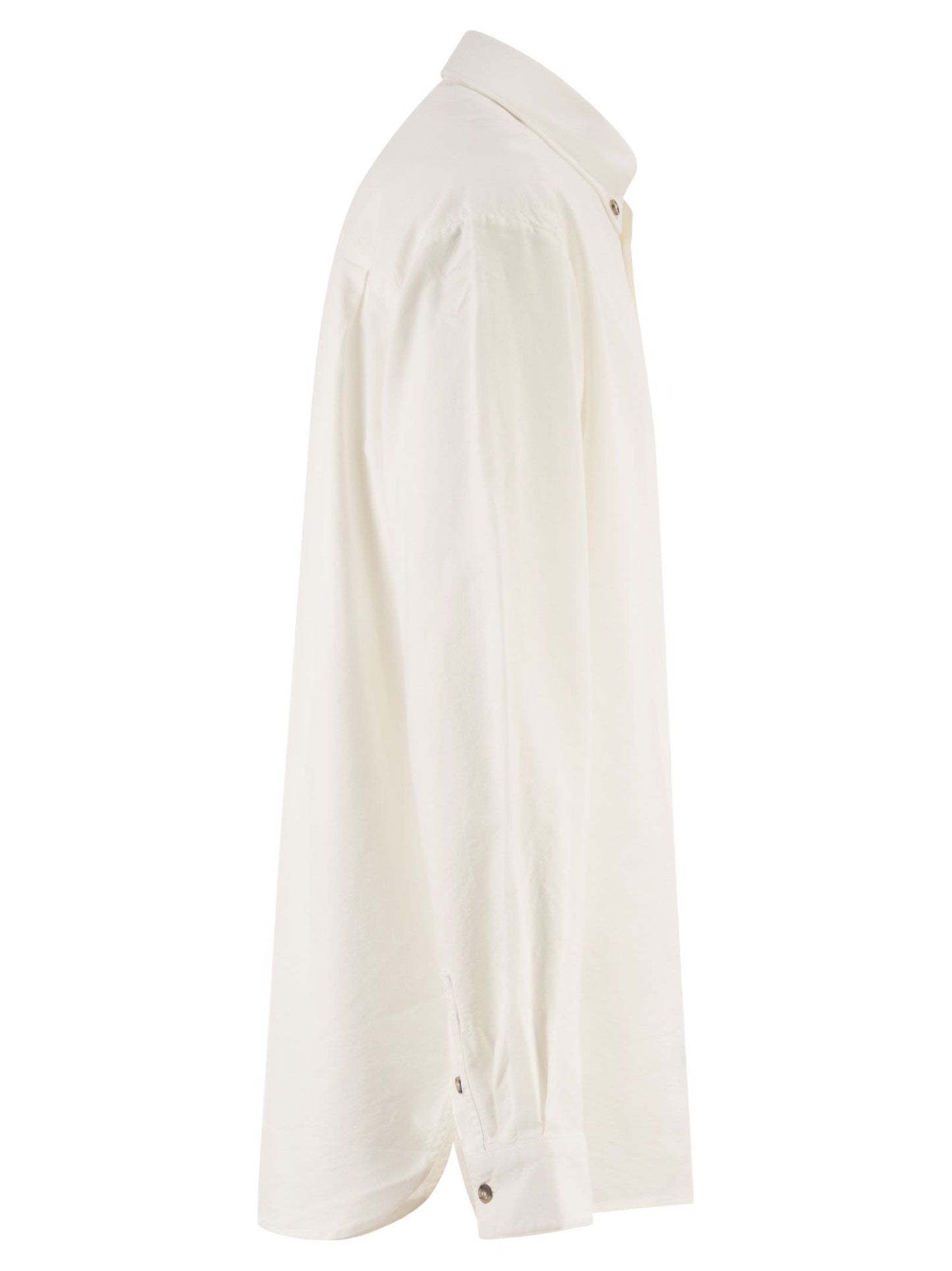 A.P.C. Men Cotton Button-Down Shirt With Embroidered Logo A.P.C.