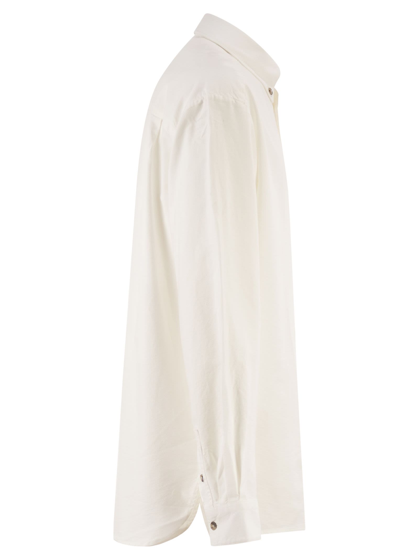 A.P.C. Men Cotton Button-Down Shirt With Embroidered Logo A.P.C.