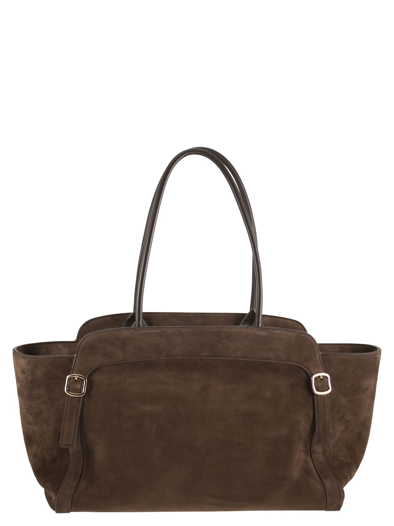 Santoni Women Didi M - Suede Shoulder Bag With Double Handle SANTONI