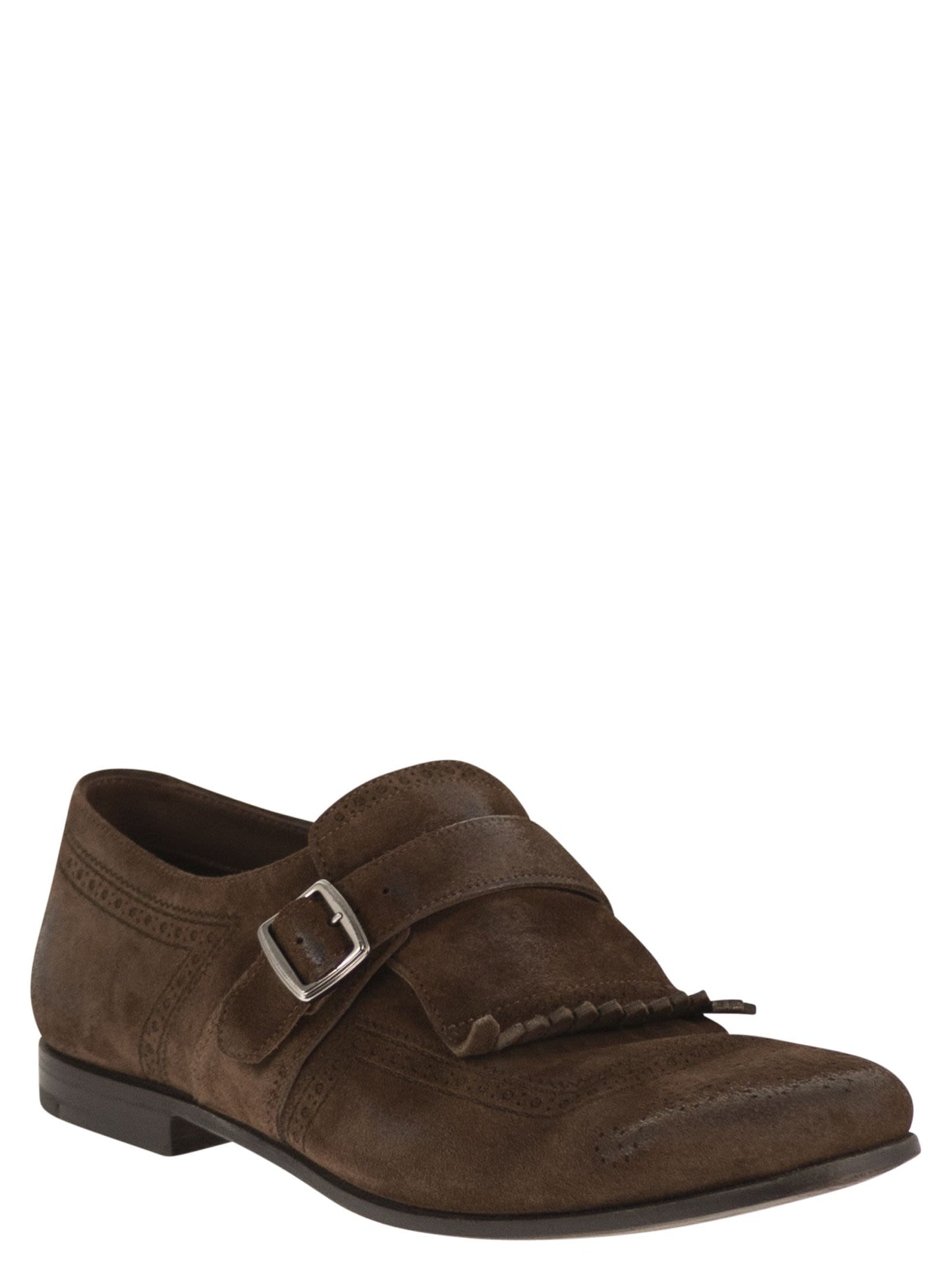 Church's Men Shanghai - Suede Monk Strap With Fringe Detail CHURCH'S