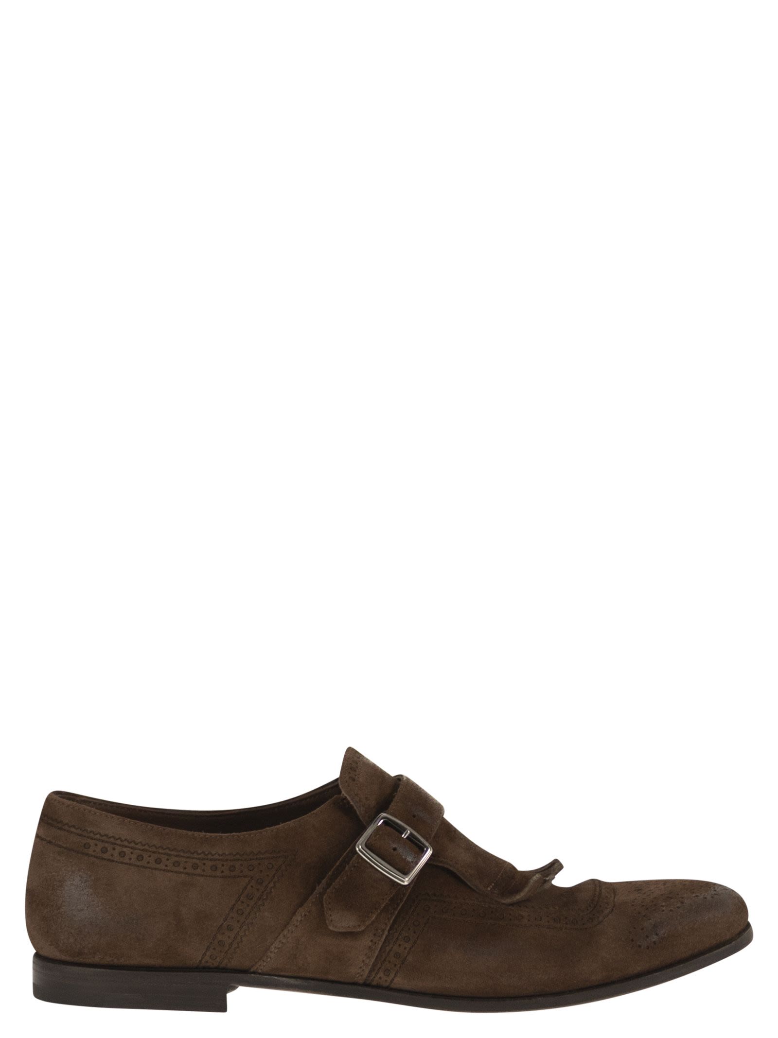 Church's Men Shanghai - Suede Monk Strap With Fringe Detail CHURCH'S