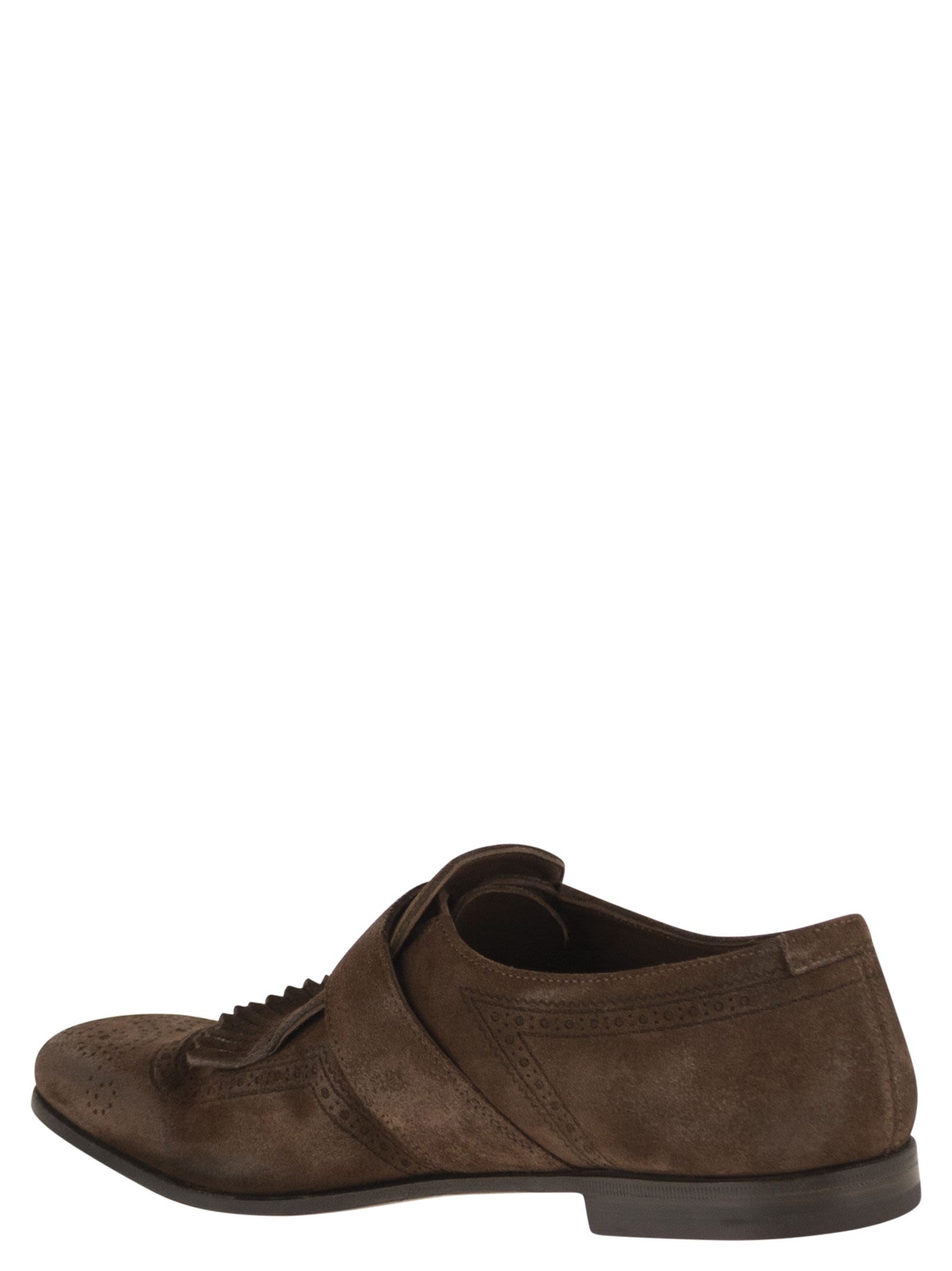 Church's Men Shanghai - Suede Monk Strap With Fringe Detail CHURCH'S
