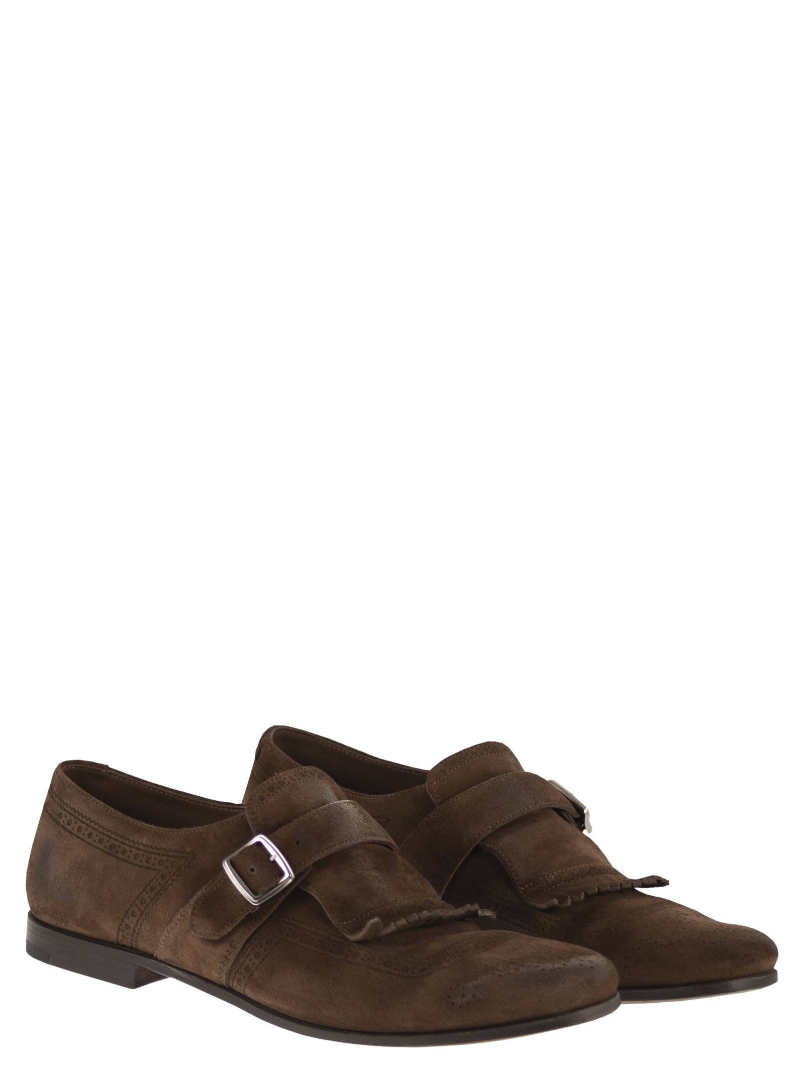 Church's Men Shanghai - Suede Monk Strap With Fringe Detail CHURCH'S