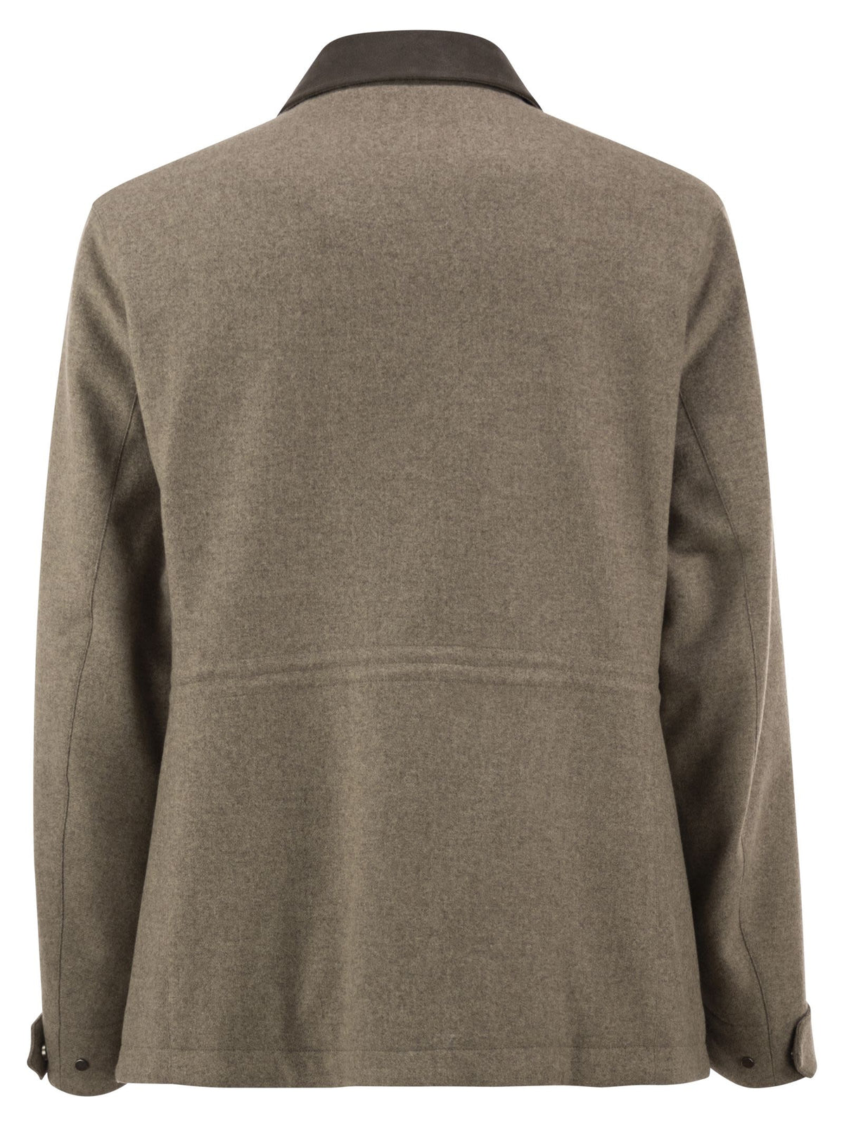 Montecore Men Virgin Wool Field Jacket With Alcantara Details MONTECORE