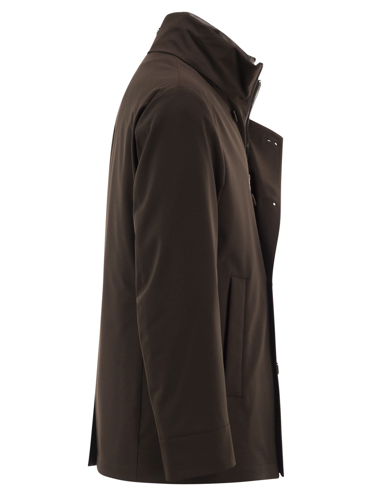 Montecore Men Double-Breasted Technical Fabric Jacket With Detachable Inner Bib MONTECORE