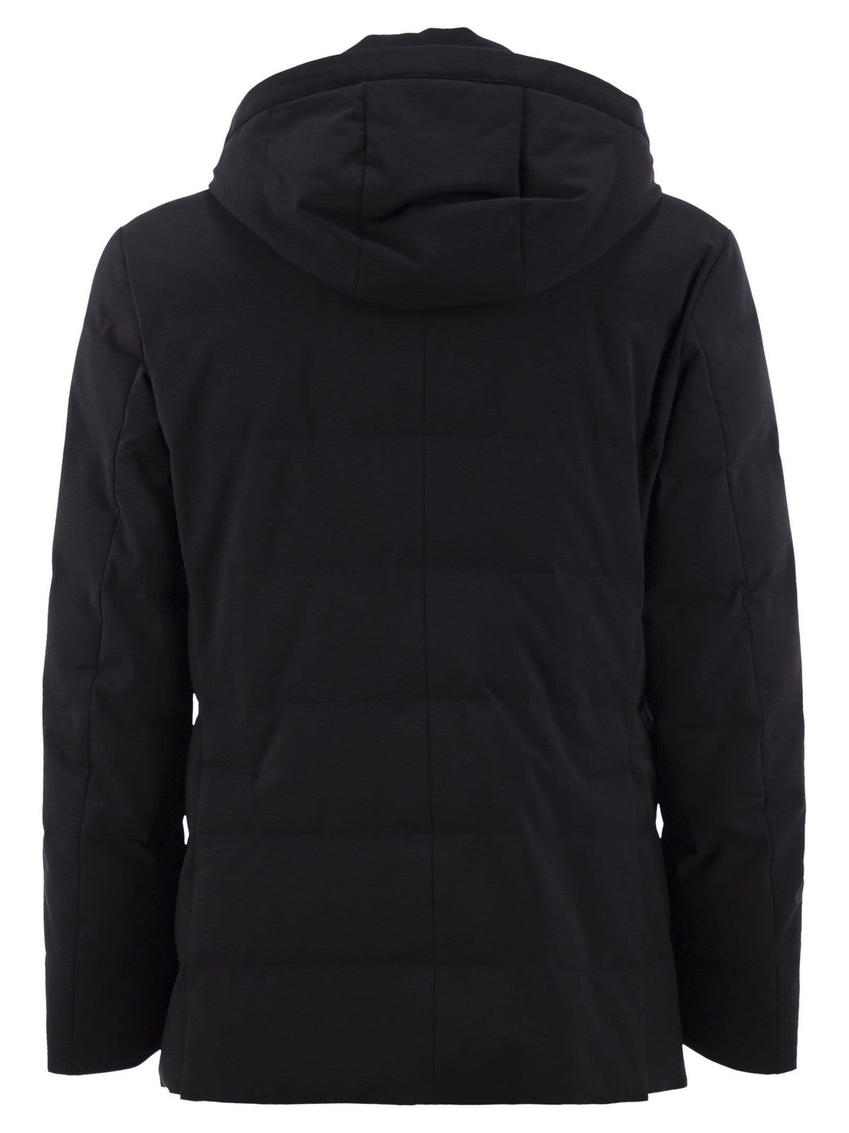 Montecore Men Hooded Down Jacket With Detachable Inner Bib MONTECORE