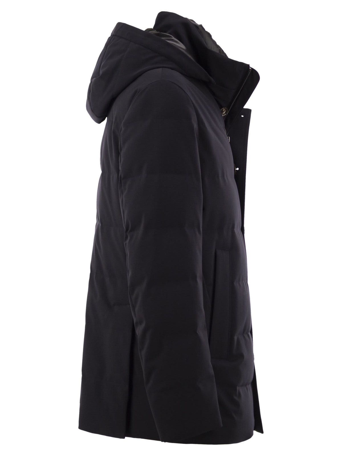 Montecore Men Hooded Down Jacket With Detachable Inner Bib MONTECORE
