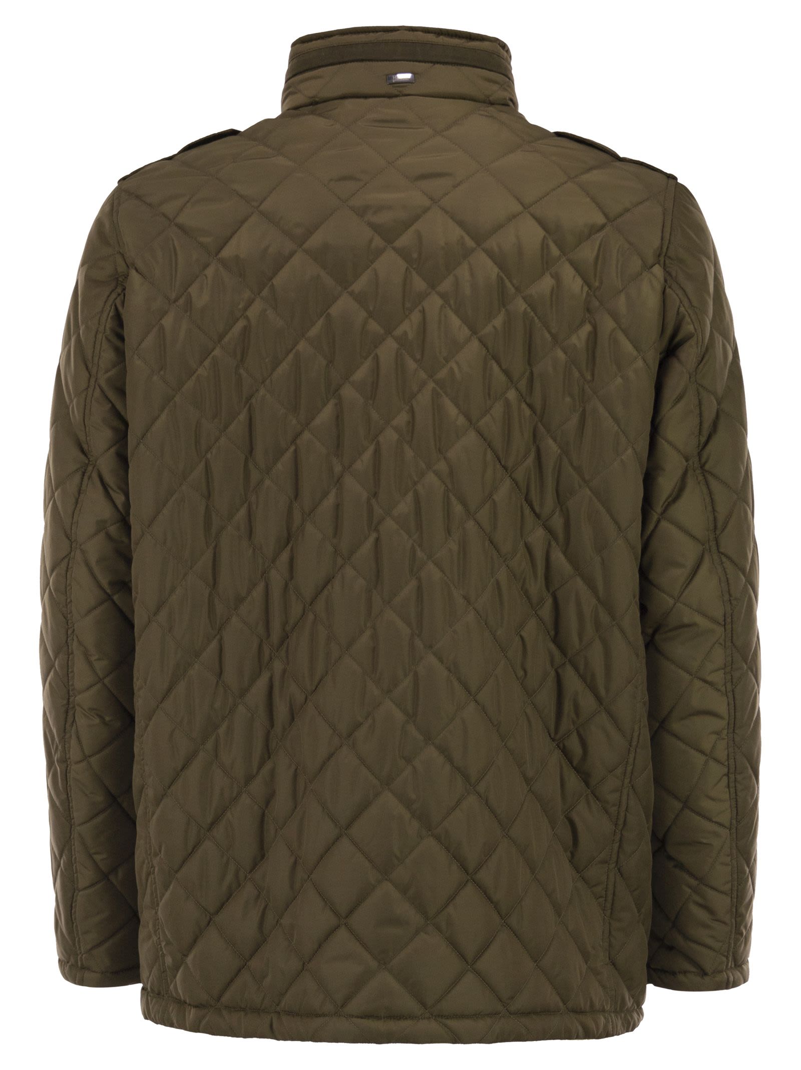 Herno Men Field Jacket With Diamond Quilting HERNO
