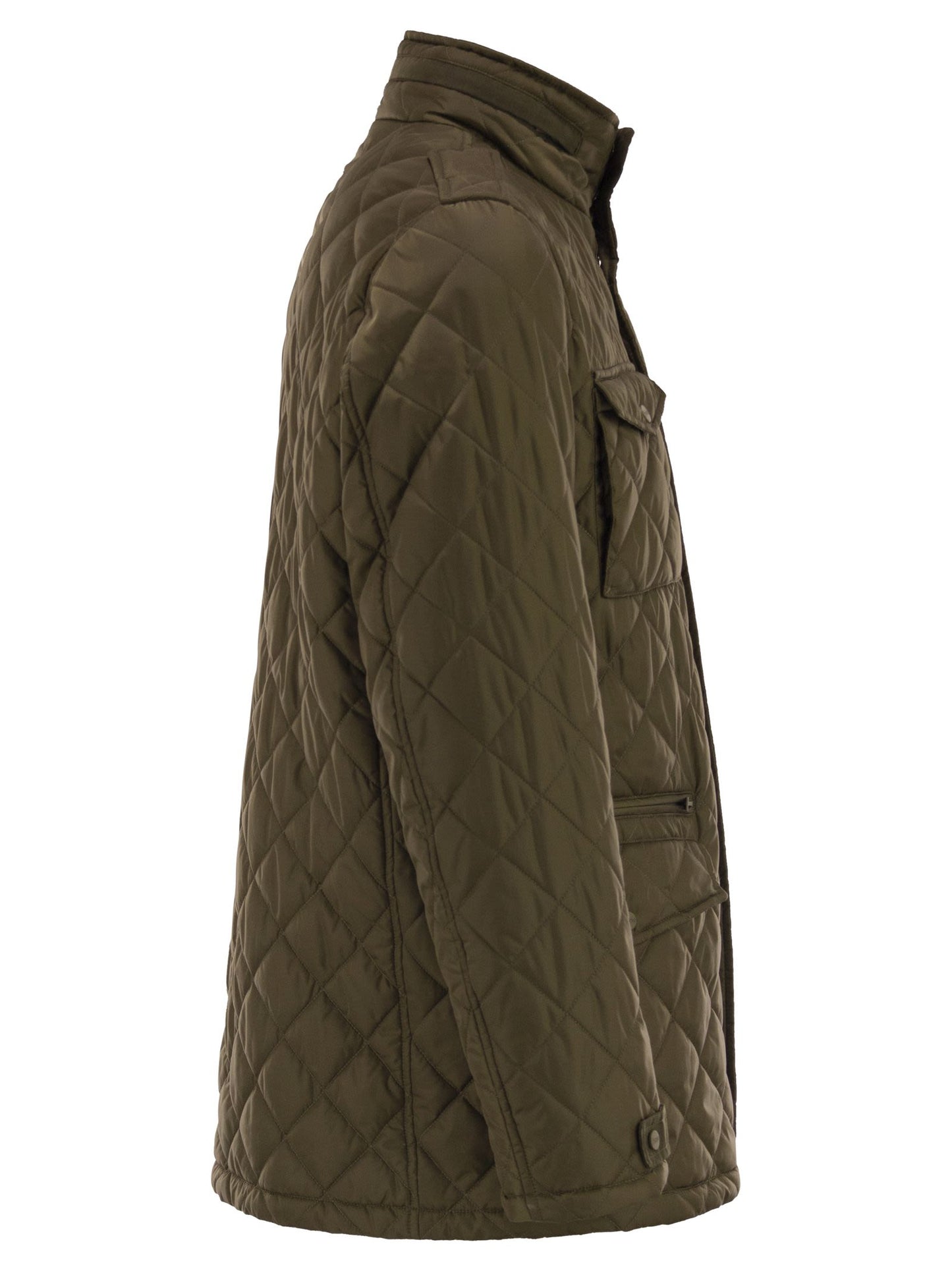Herno Men Field Jacket With Diamond Quilting HERNO