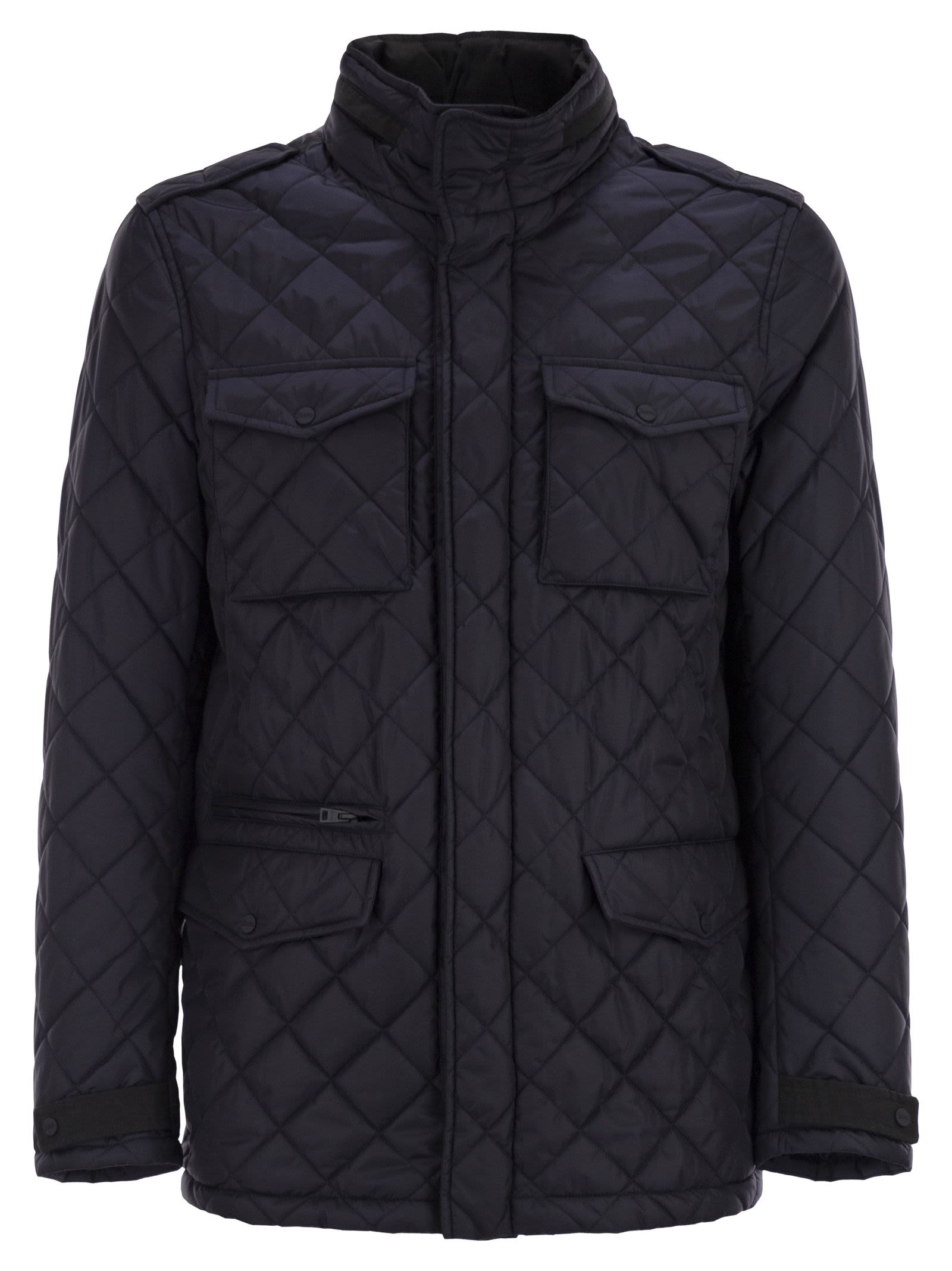 Herno Men Field Jacket With Diamond Quilting HERNO