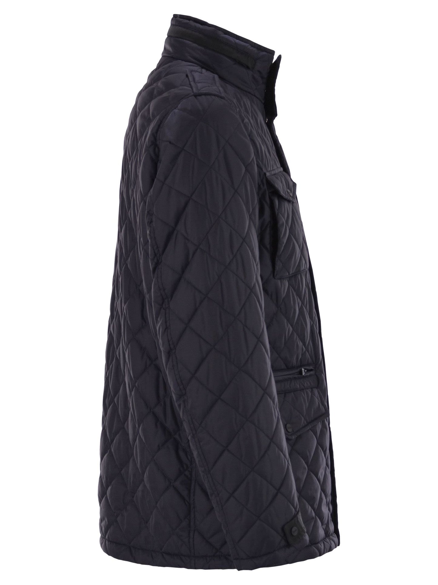 Herno Men Field Jacket With Diamond Quilting HERNO