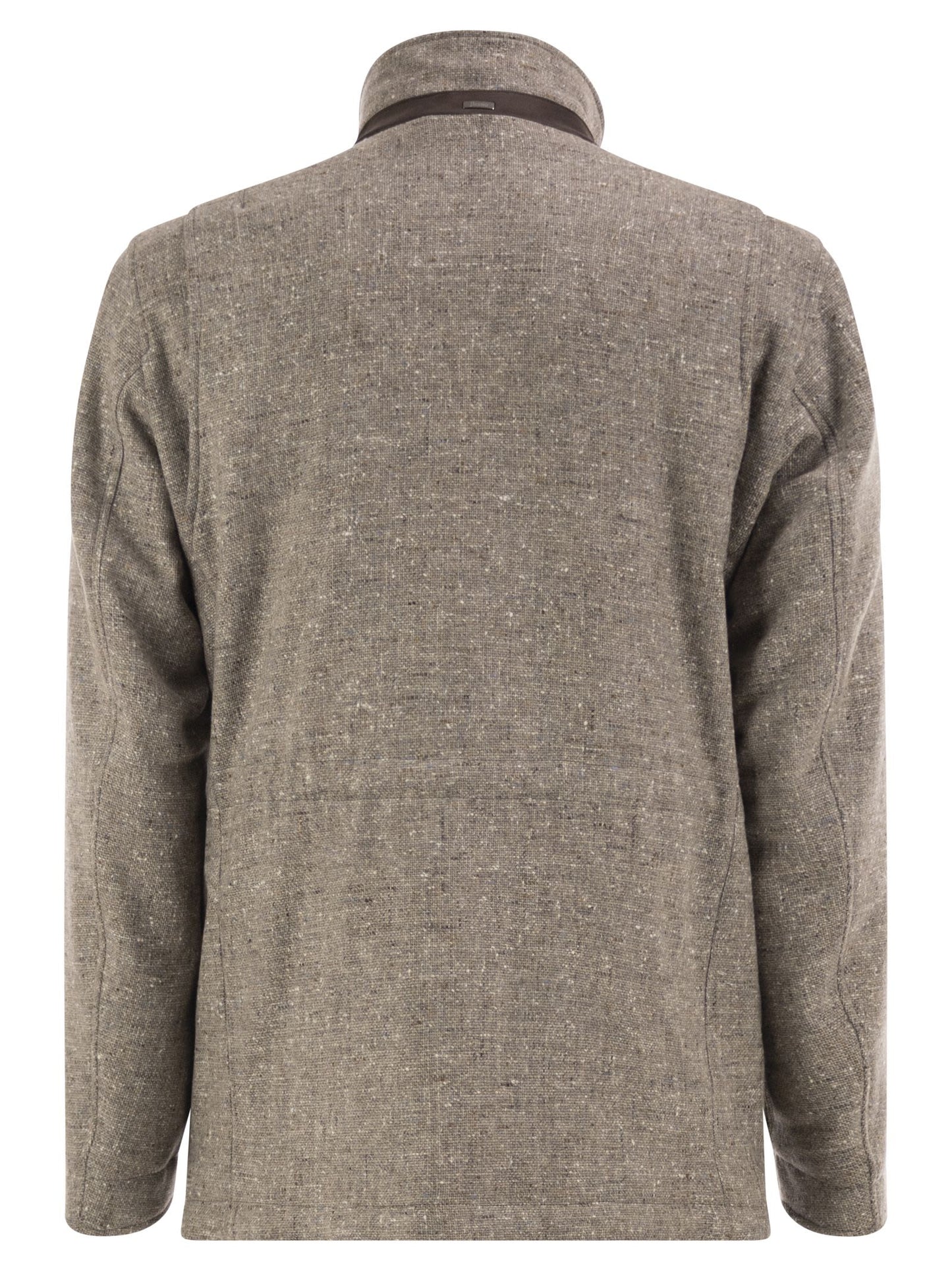 Herno Men Virgin Wool Field Jacket With Concealed Hood HERNO