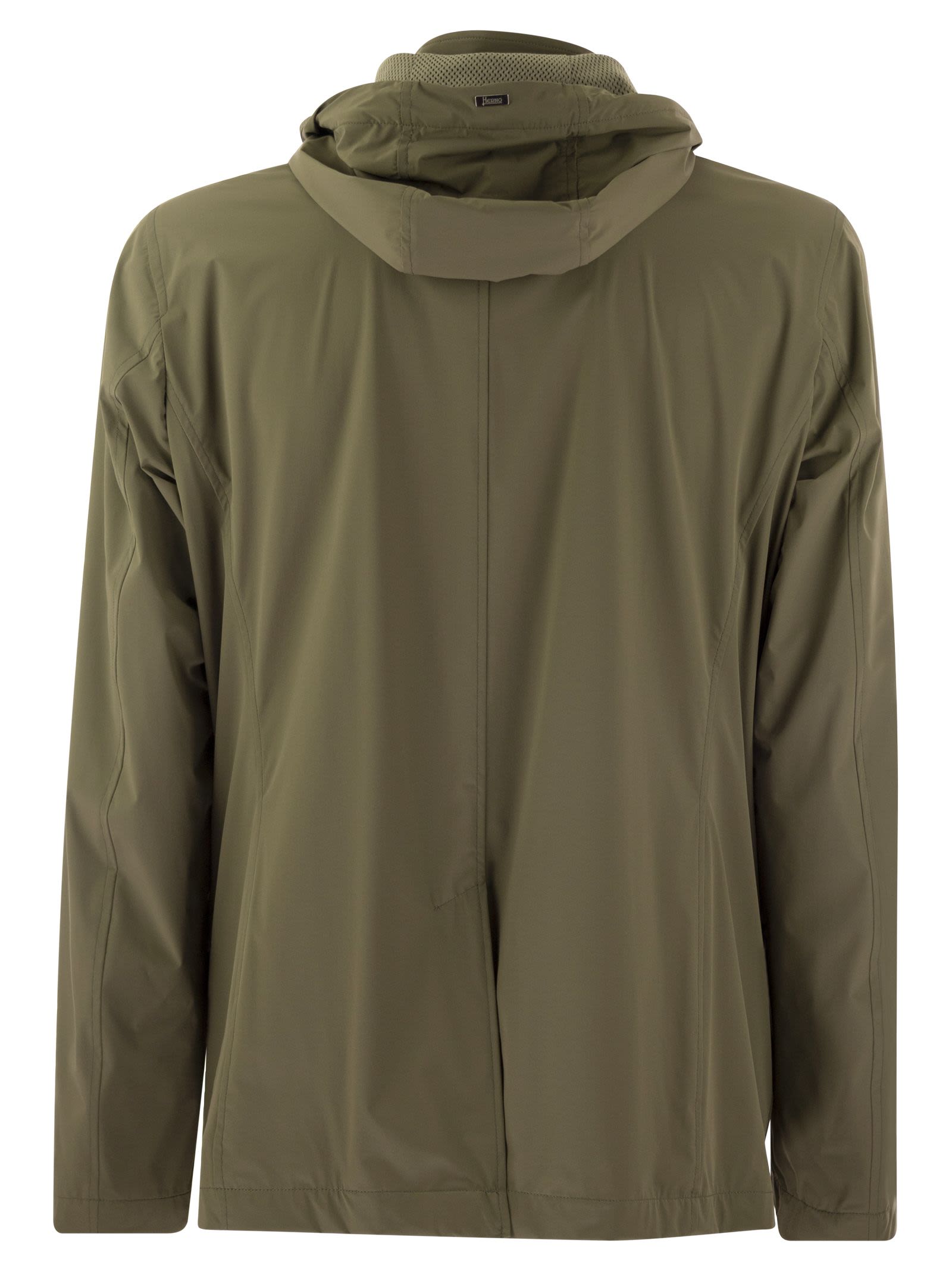 Herno Men Technical Fabric Jacket With Hood HERNO