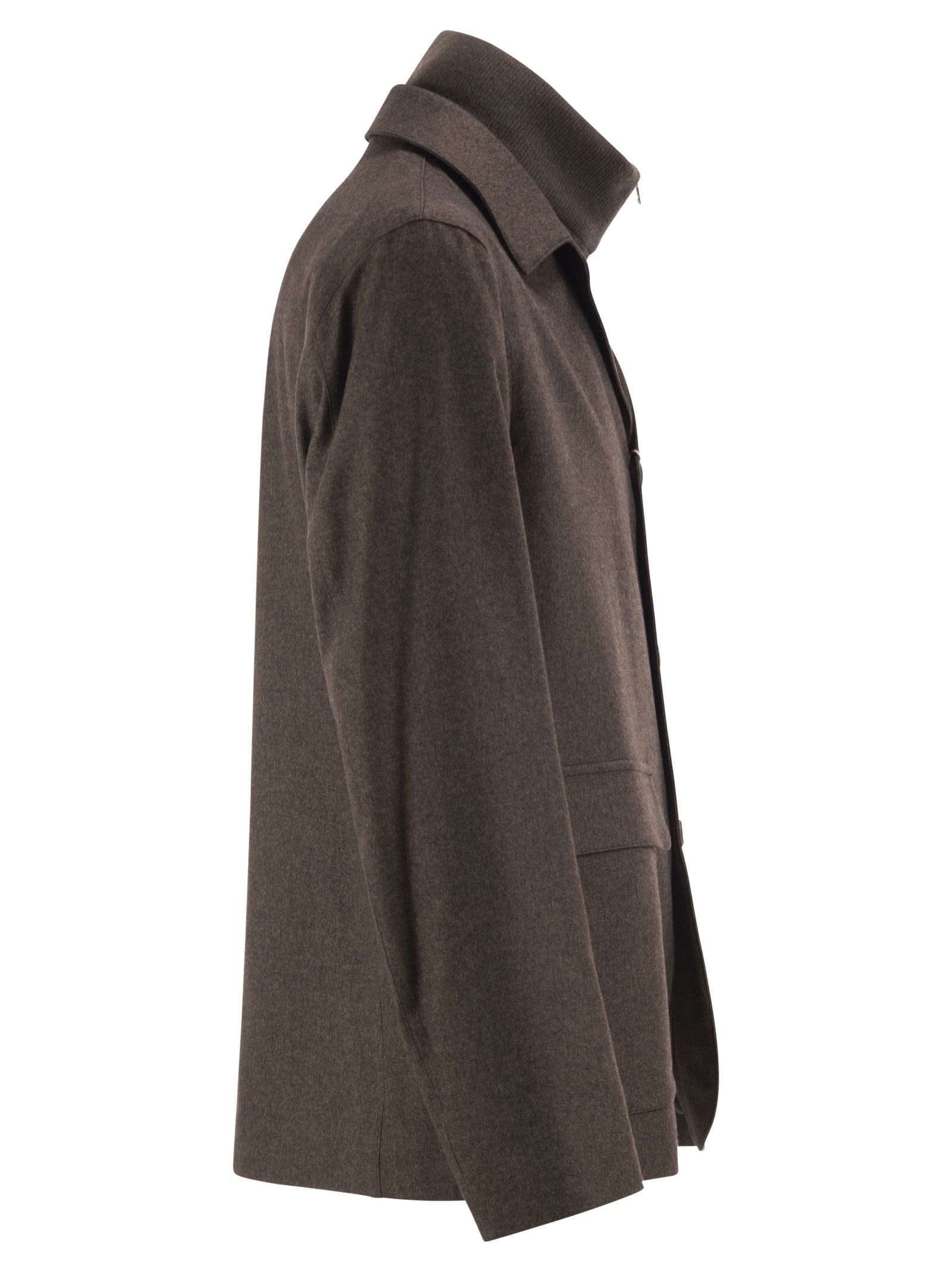 Herno Men Silk And Cashmere Tailored Jacket With Removable Inner Bib HERNO