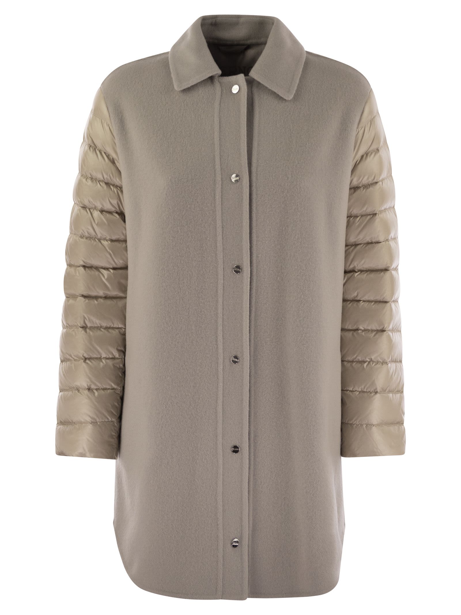 Herno Women Coat With Down Sleeves HERNO