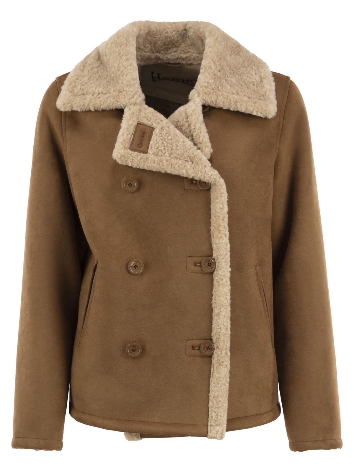 Herno Women Faux Shearling Jacket With Double-Breasted Fastening HERNO
