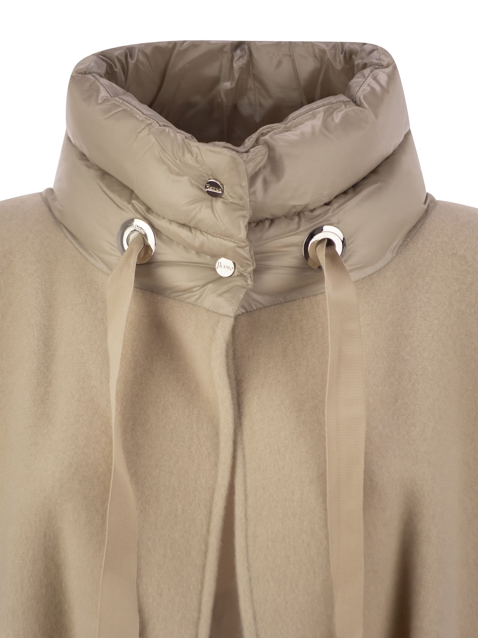 Herno Women Poncho Resort In Warmy E Nylon Ultralight HERNO