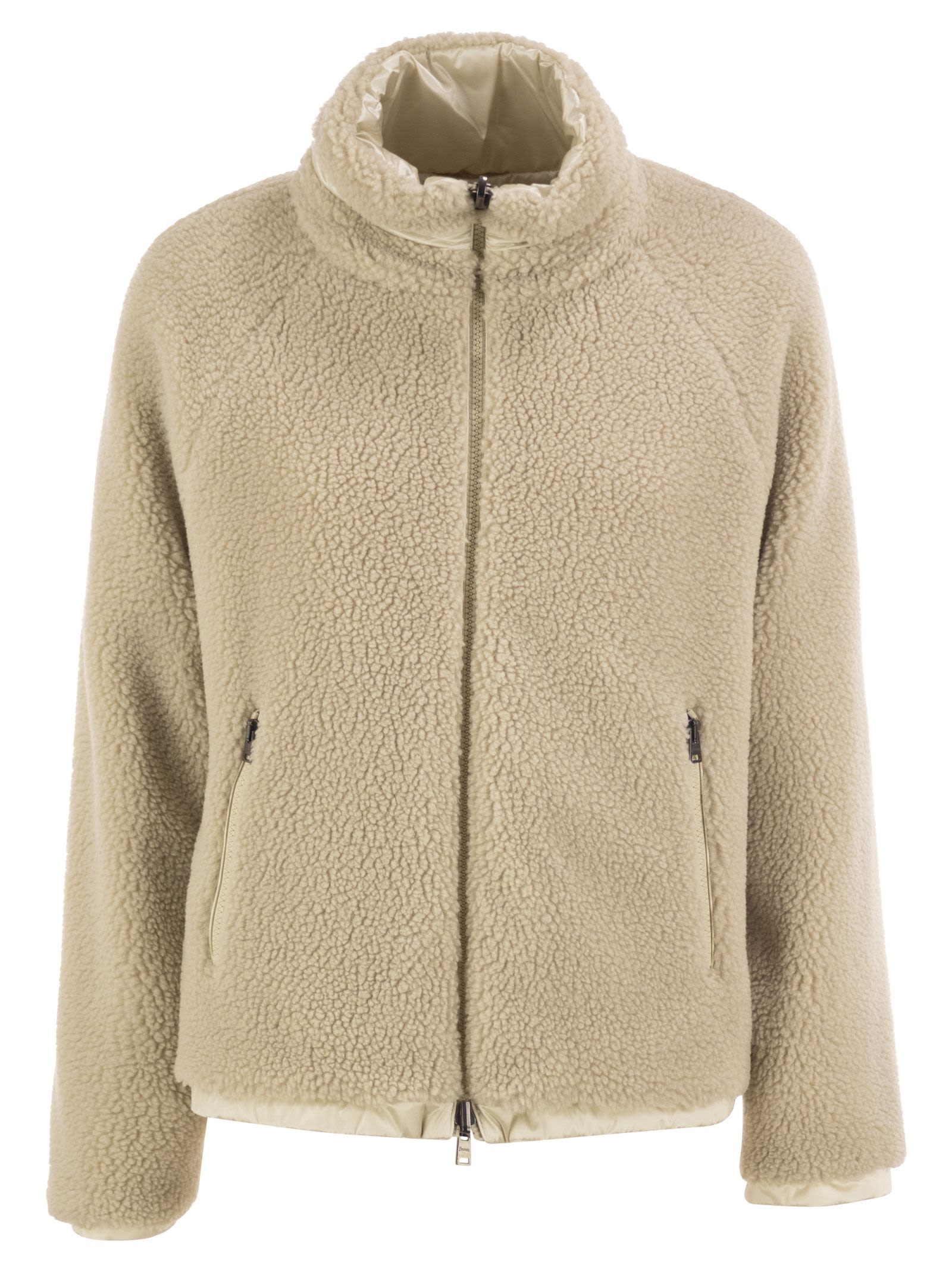 Herno Women Reversible Teddy Fleece And Technical Nylon Jacket HERNO