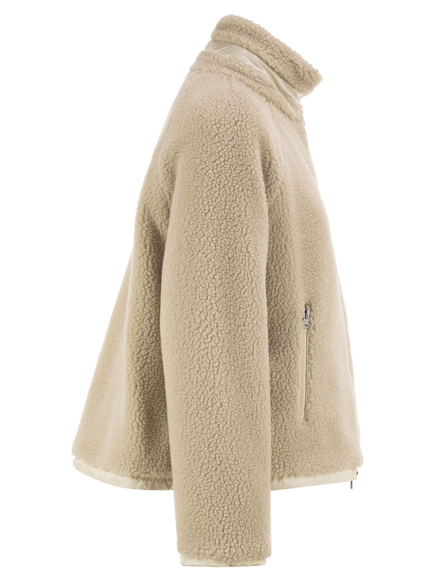 Herno Women Reversible Teddy Fleece And Technical Nylon Jacket HERNO