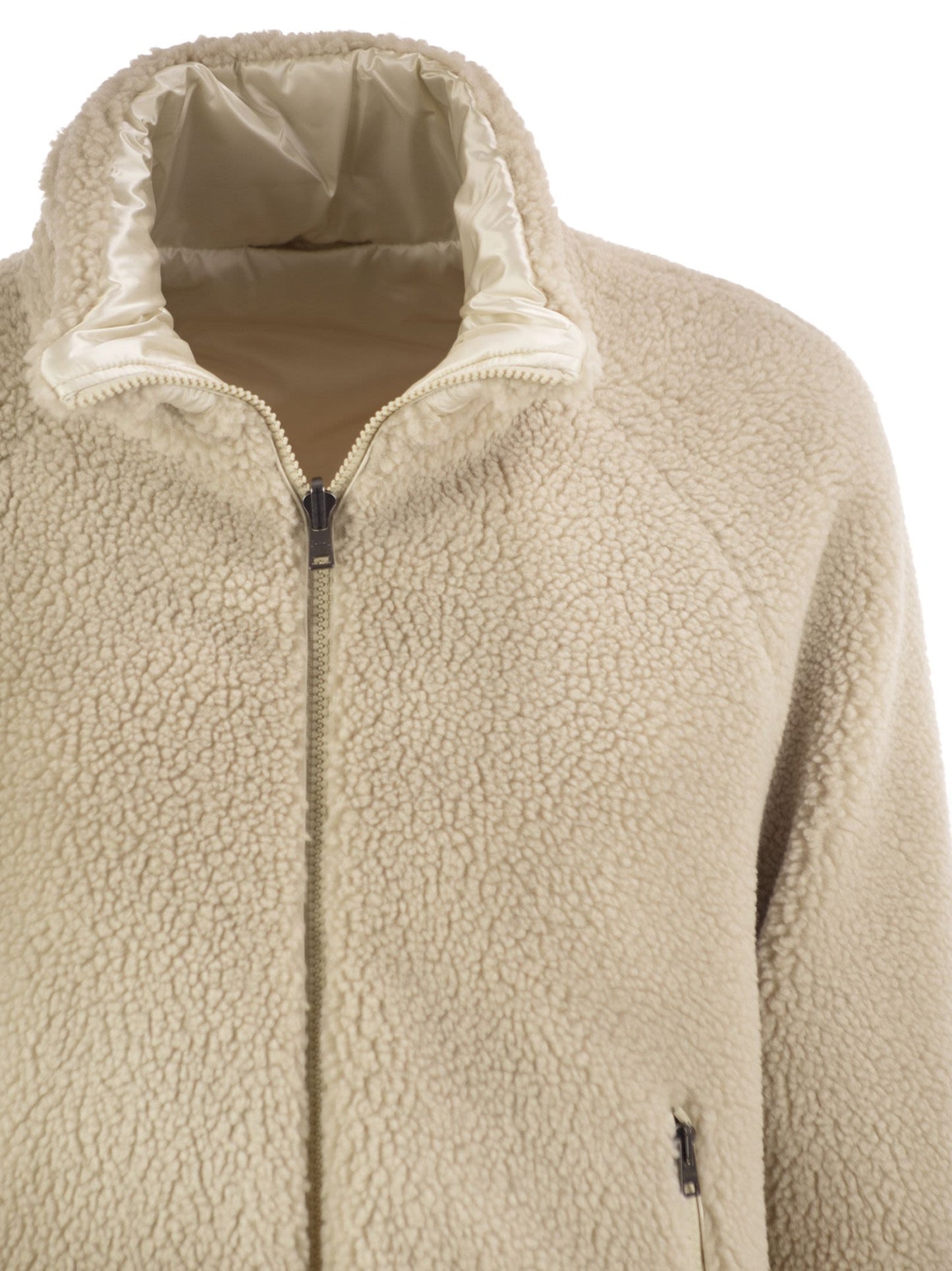 Herno Women Reversible Teddy Fleece And Technical Nylon Jacket HERNO
