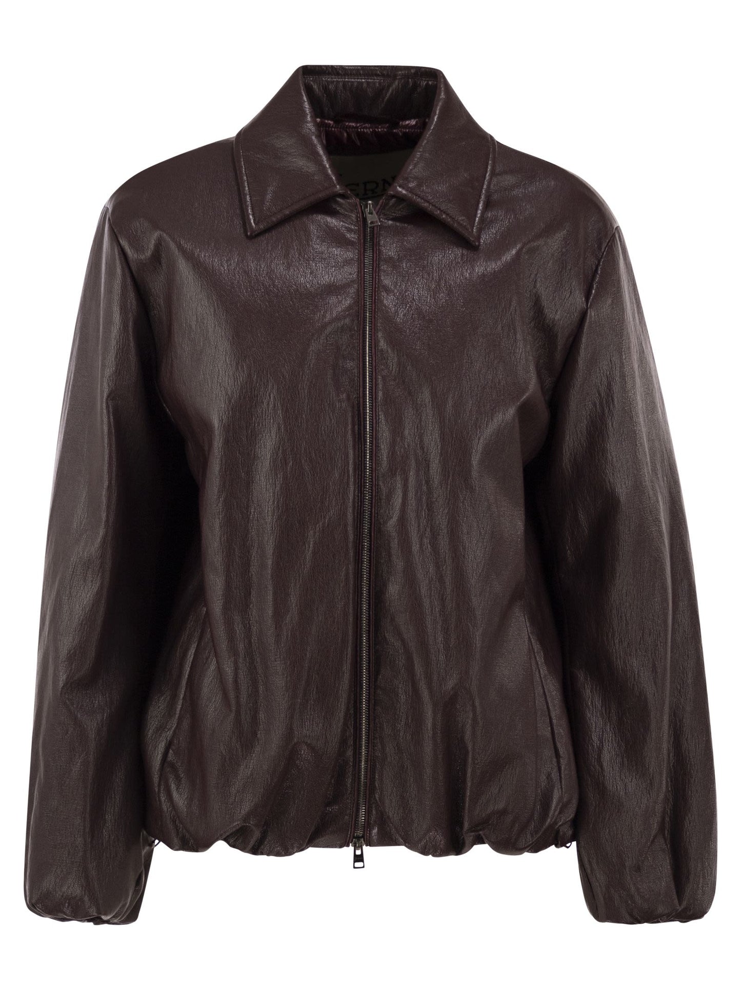 Herno Women Faux Leather-Effect Padded Bomber Jacket HERNO