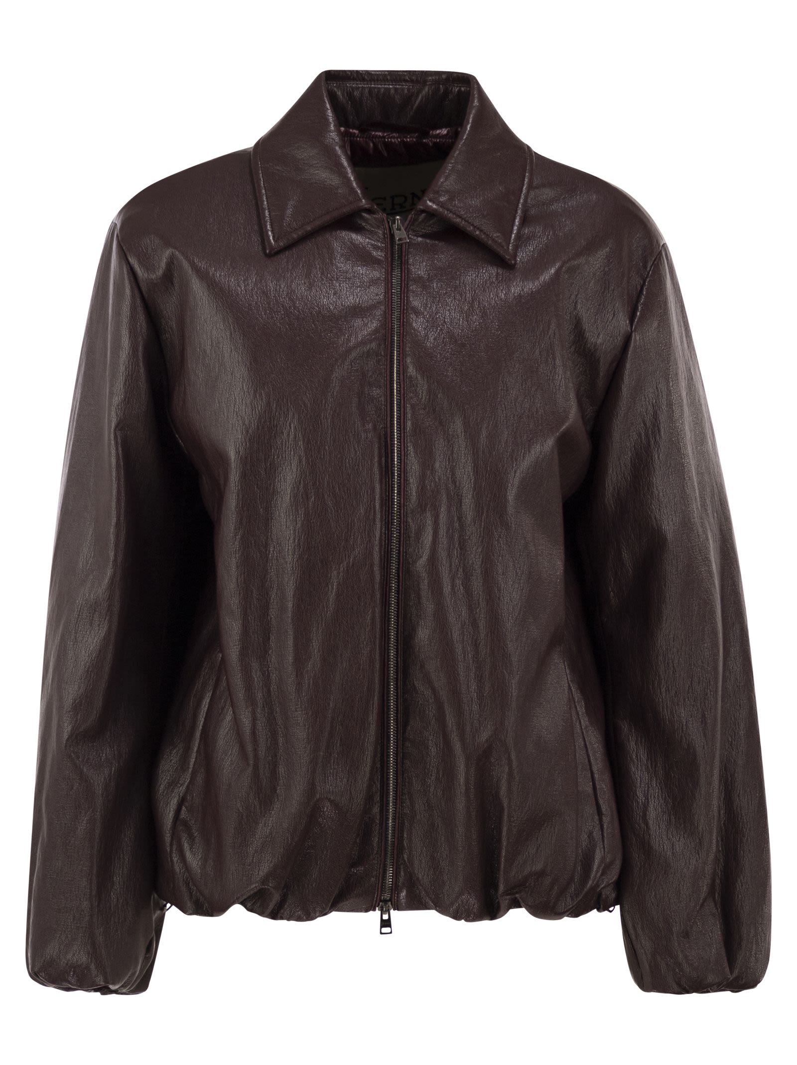 Herno Women Faux Leather-Effect Padded Bomber Jacket HERNO