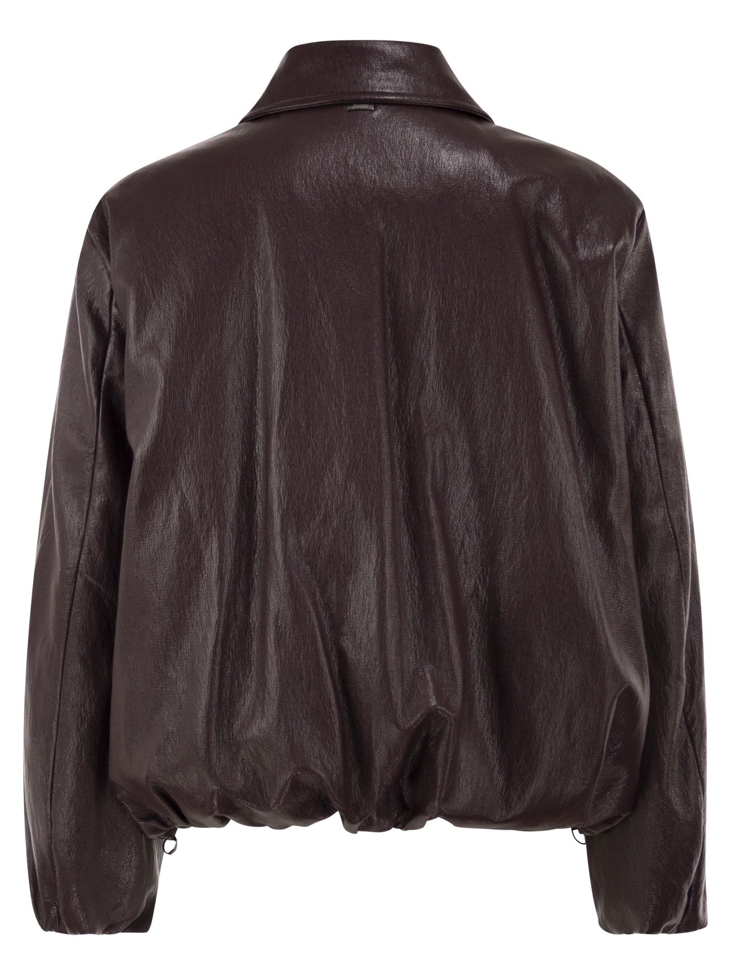 Herno Women Faux Leather-Effect Padded Bomber Jacket HERNO
