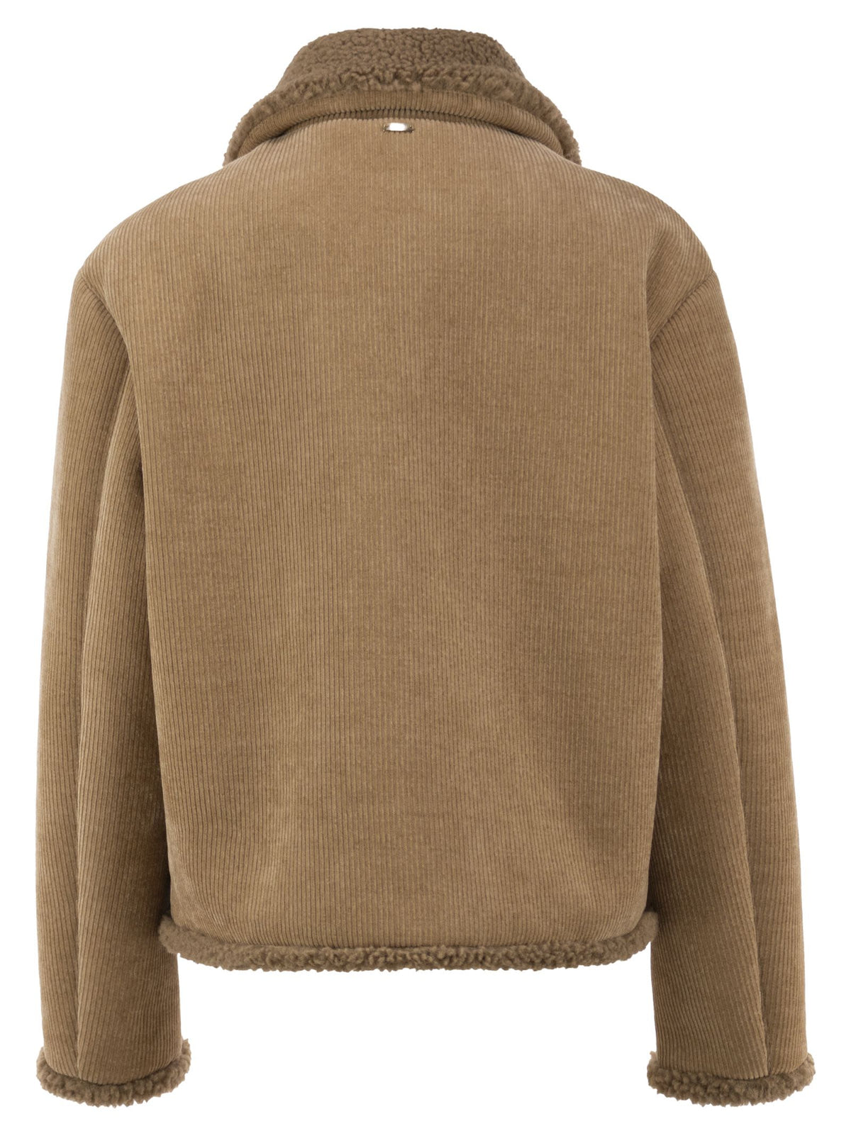 Herno Women Corduroy Jacket With Faux Shearling Details HERNO