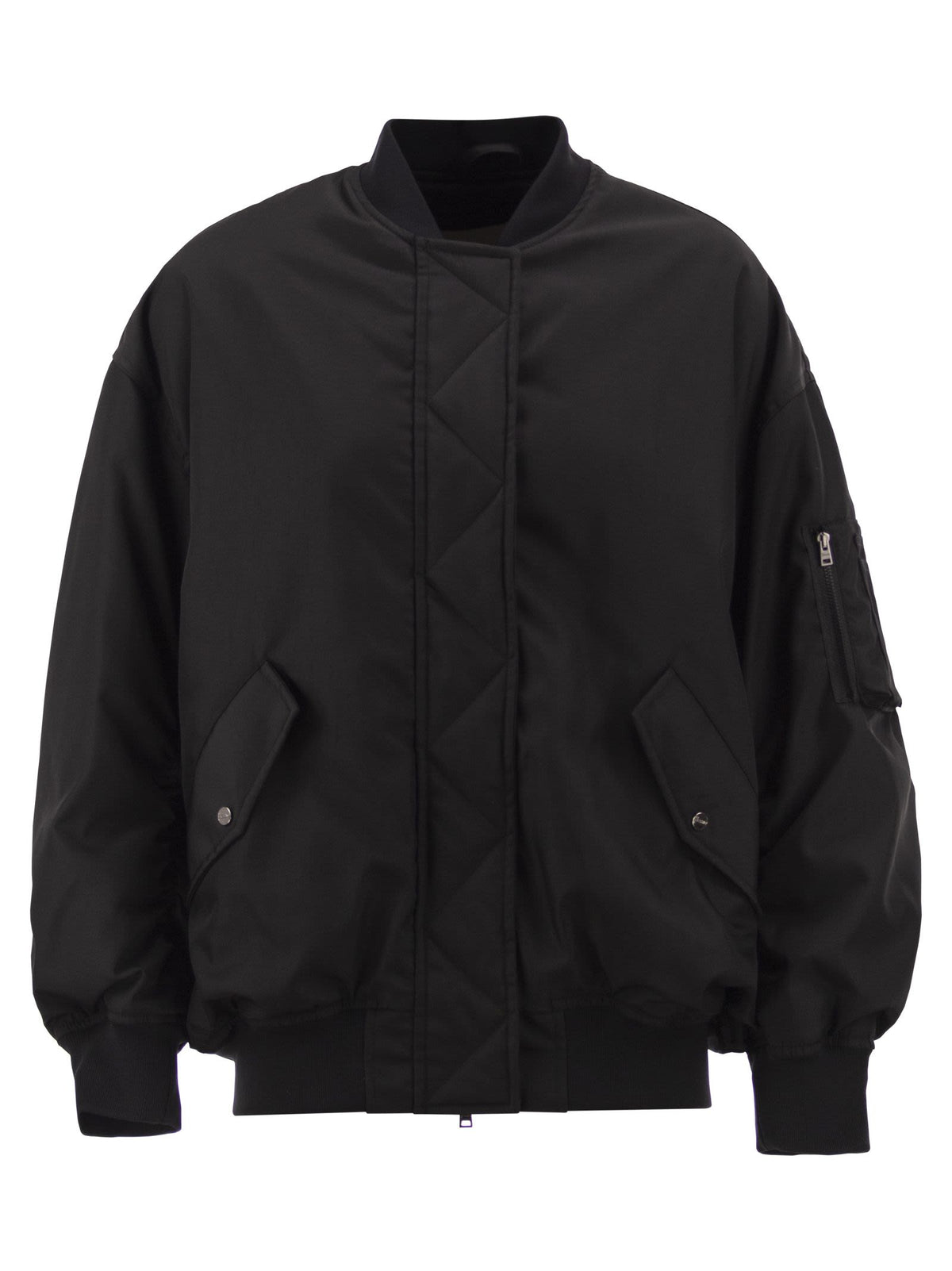 Herno Women Padded Bomber Jacket With Utility Details HERNO