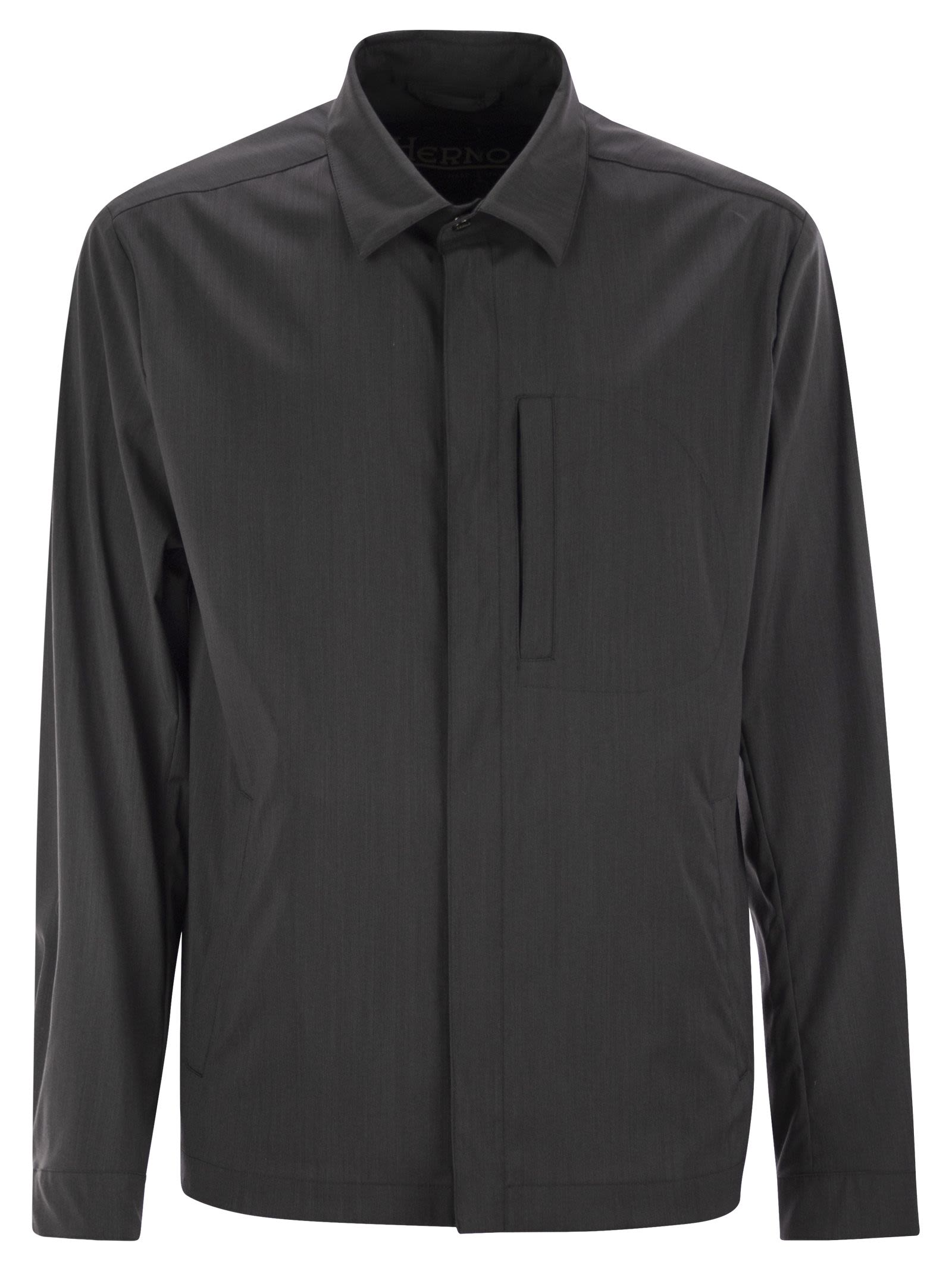 Herno Men Shirt-Cut Jacket In Tech Wool HERNO