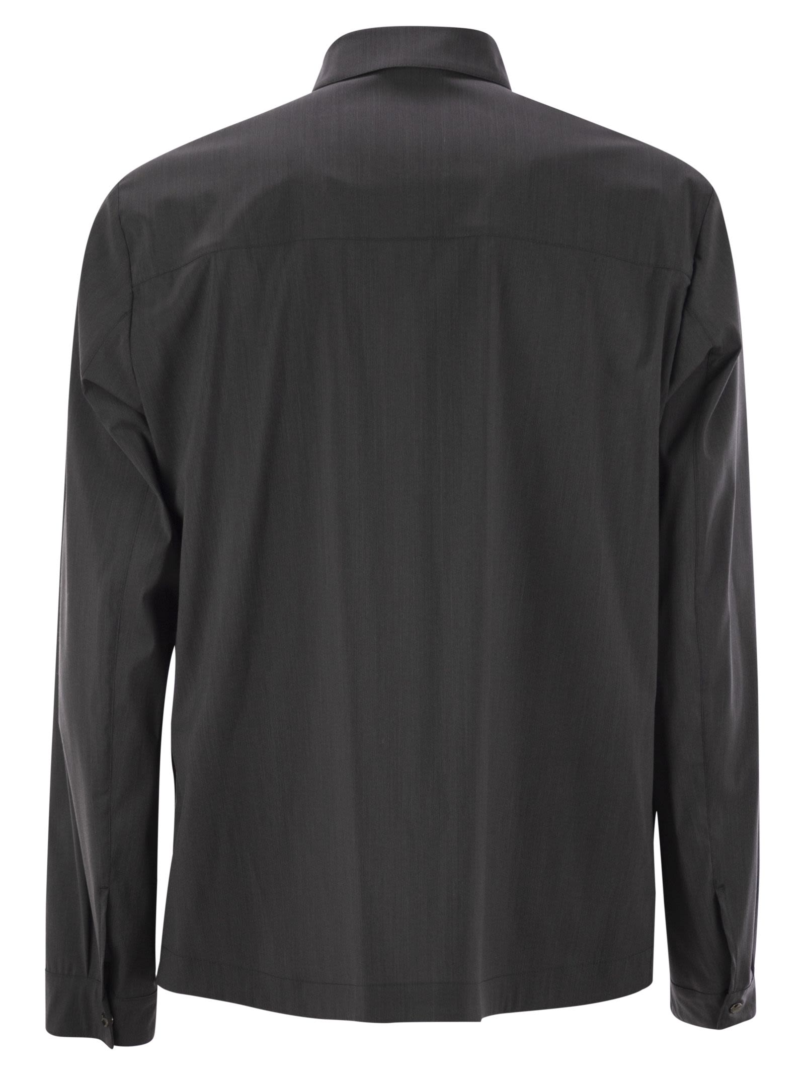 Herno Men Shirt-Cut Jacket In Tech Wool HERNO
