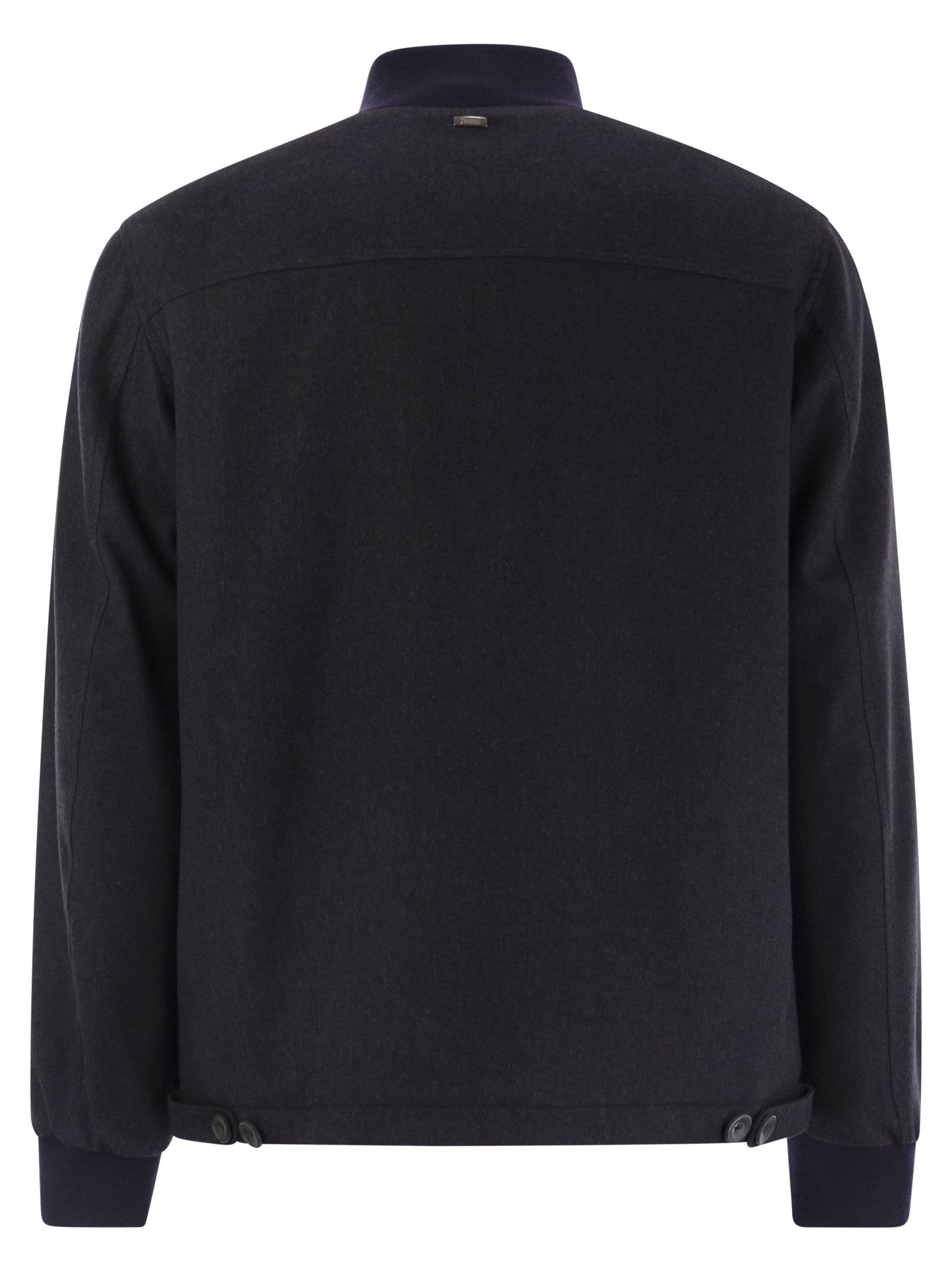 Herno Men Silk And Cashmere Bomber Jacket HERNO