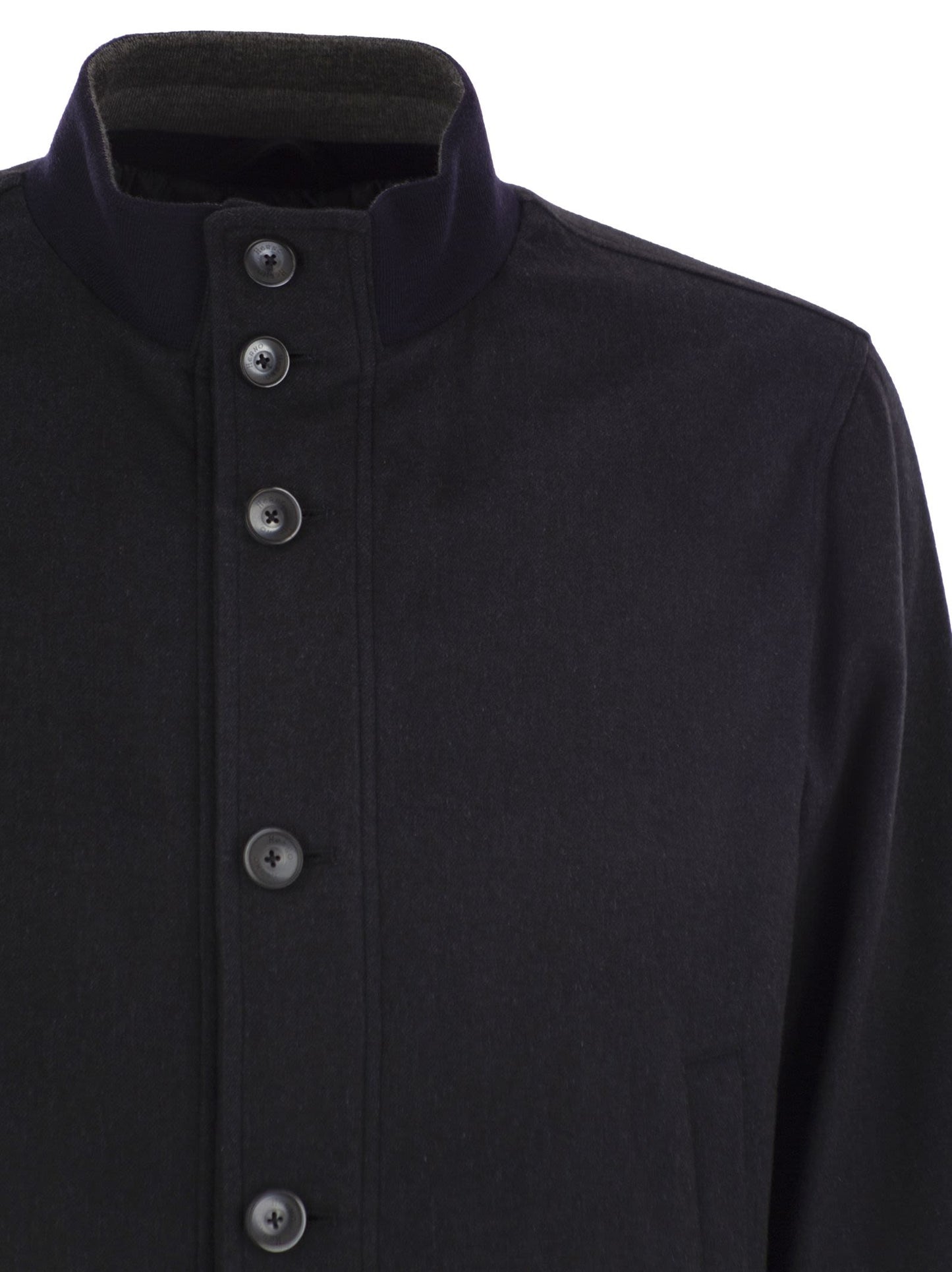 Herno Men Silk And Cashmere Bomber Jacket HERNO