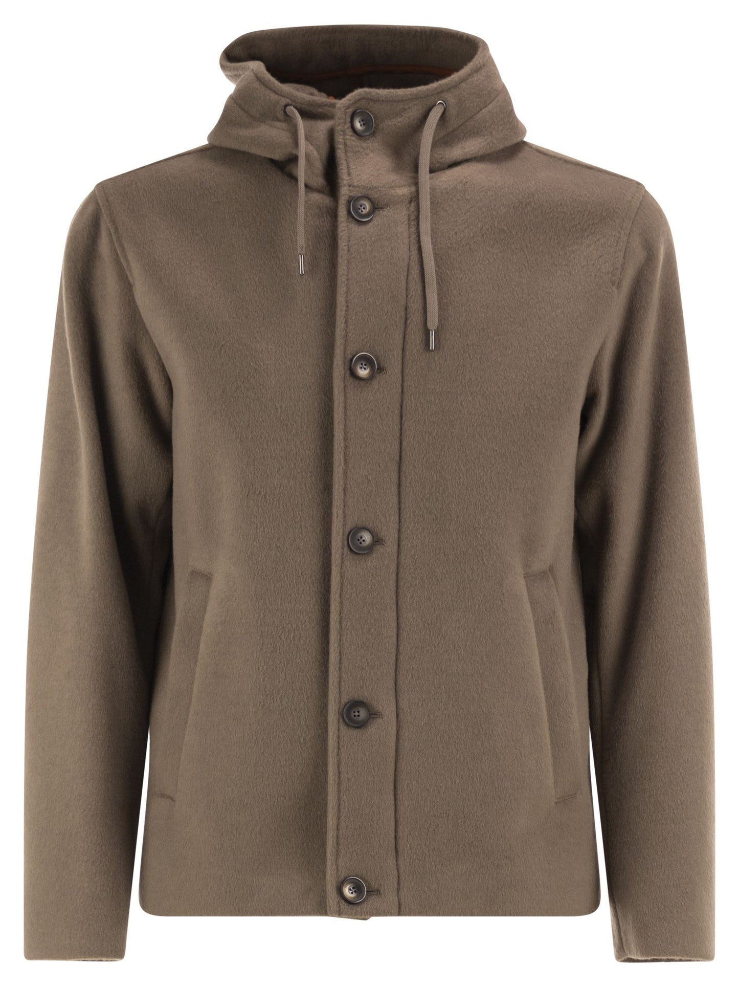 Herno Men Wool-Effect Hooded Jacket HERNO