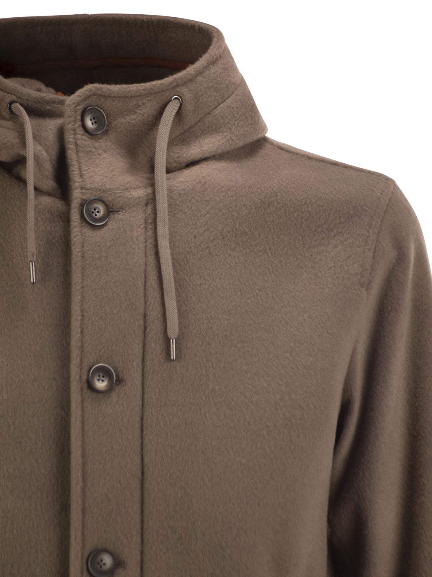 Herno Men Wool-Effect Hooded Jacket HERNO