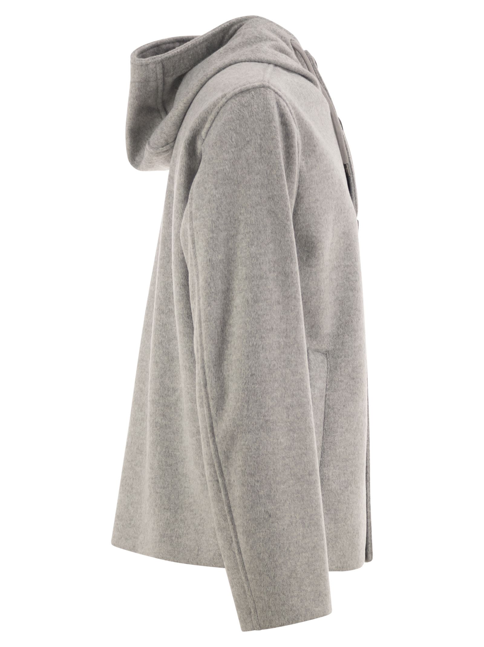 Herno Men Wool-Effect Hooded Jacket HERNO