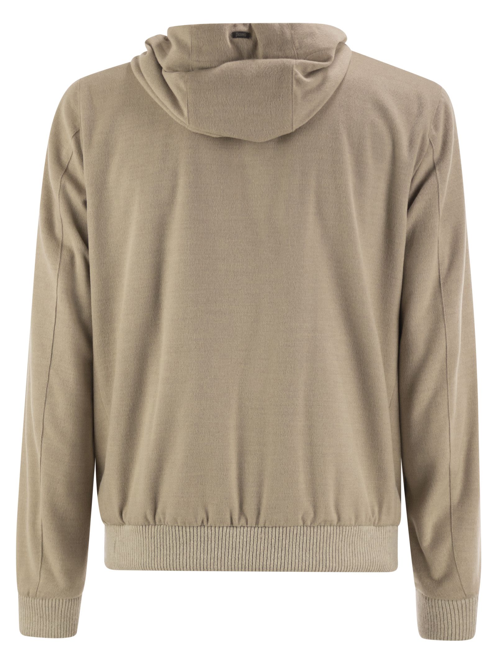 Herno Men Lightweight Hooded Jacket In Wool-Effect Fabric HERNO