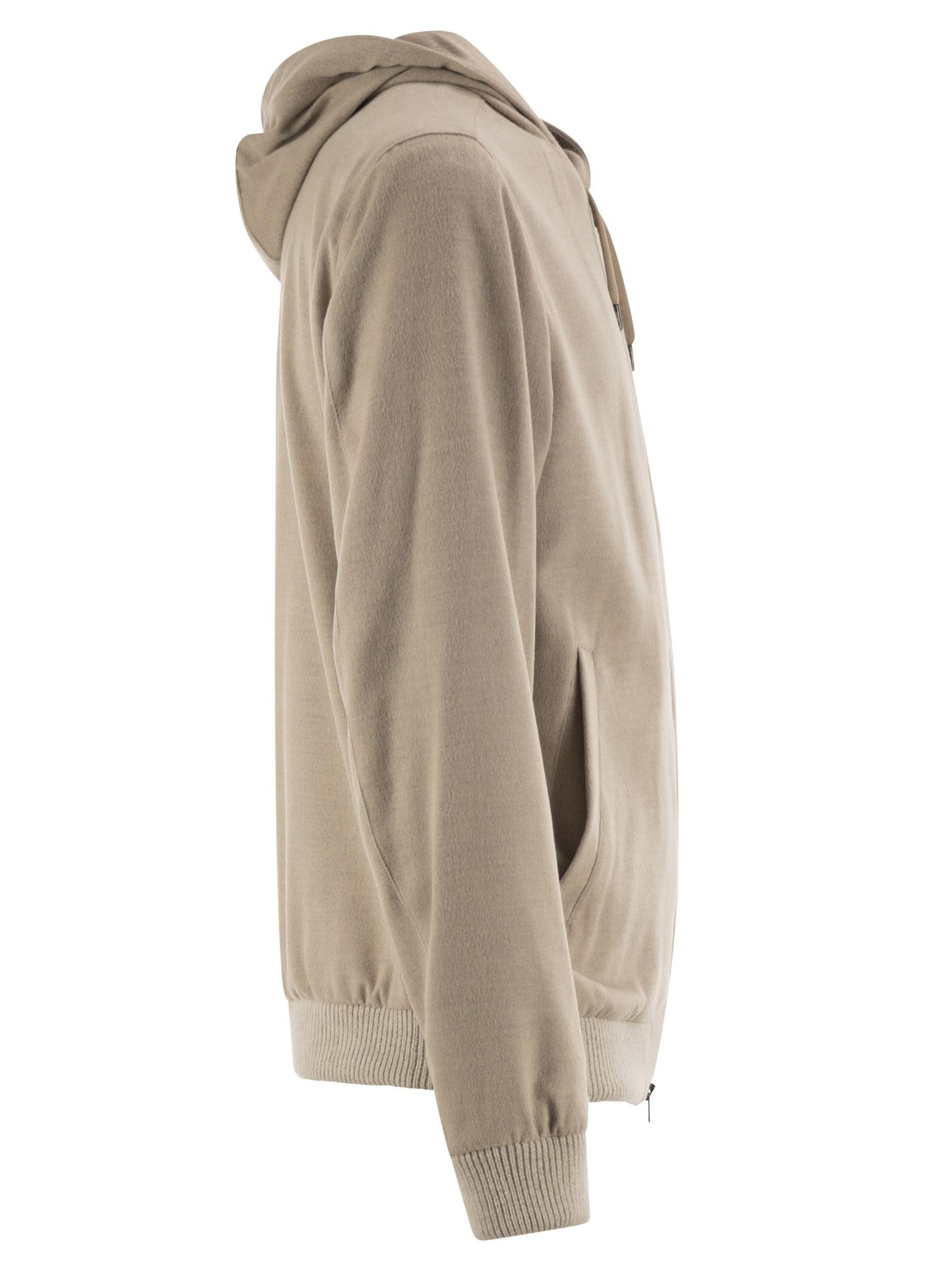 Herno Men Lightweight Hooded Jacket In Wool-Effect Fabric HERNO