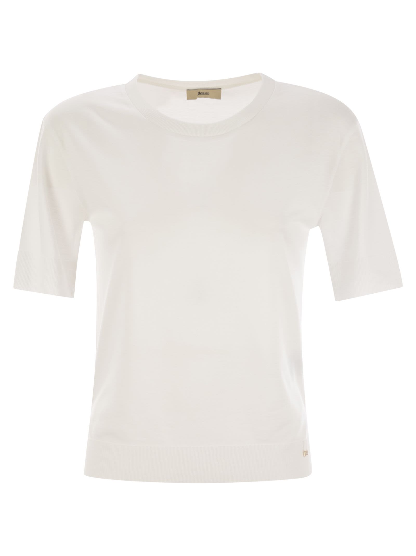 Herno Women Lyocell And Cotton T-Shirt HERNO