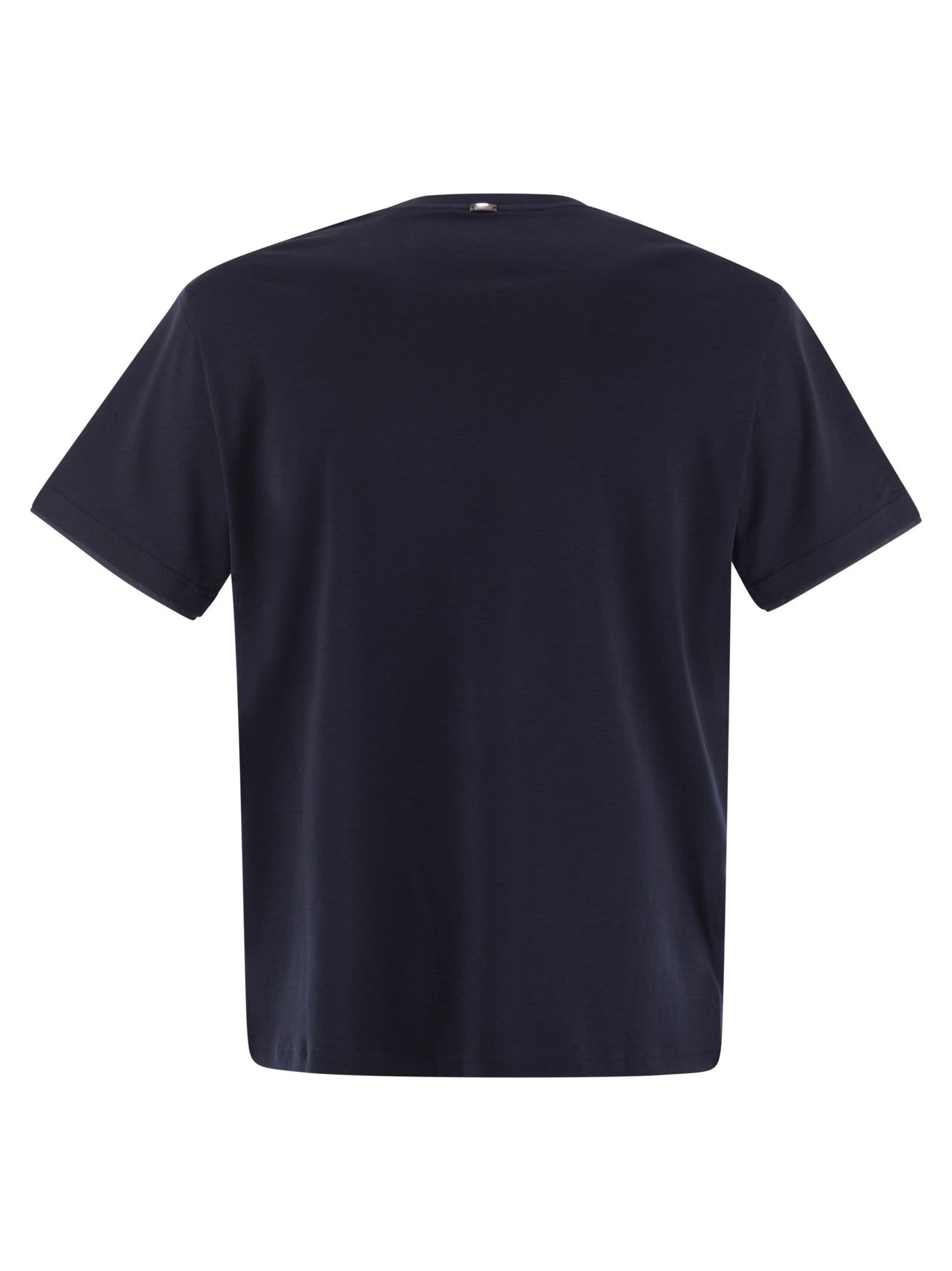 Herno Men Resort T-Shirt In Cotton And Light Stretch Nylon HERNO